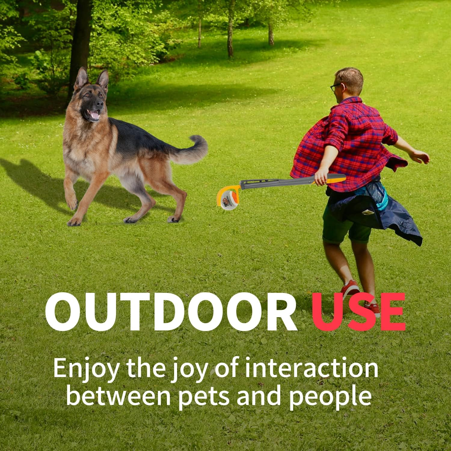 All for Paws Outdoor Dog Retractable Ball Thrower