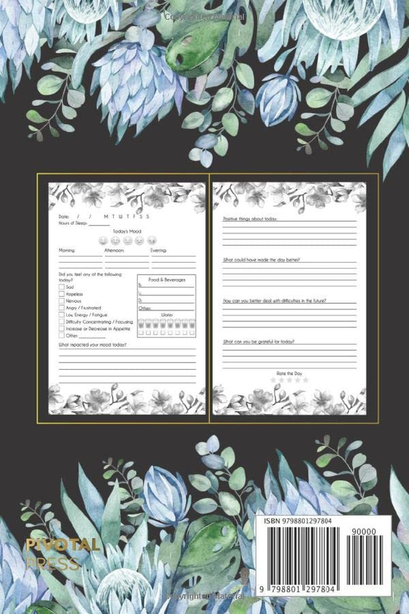 One Day at a Time: Mood Tracking Journal: Daily Wellness and Mental Health Prompt Journal, Diary & Tracker for Women and Teens image number 1