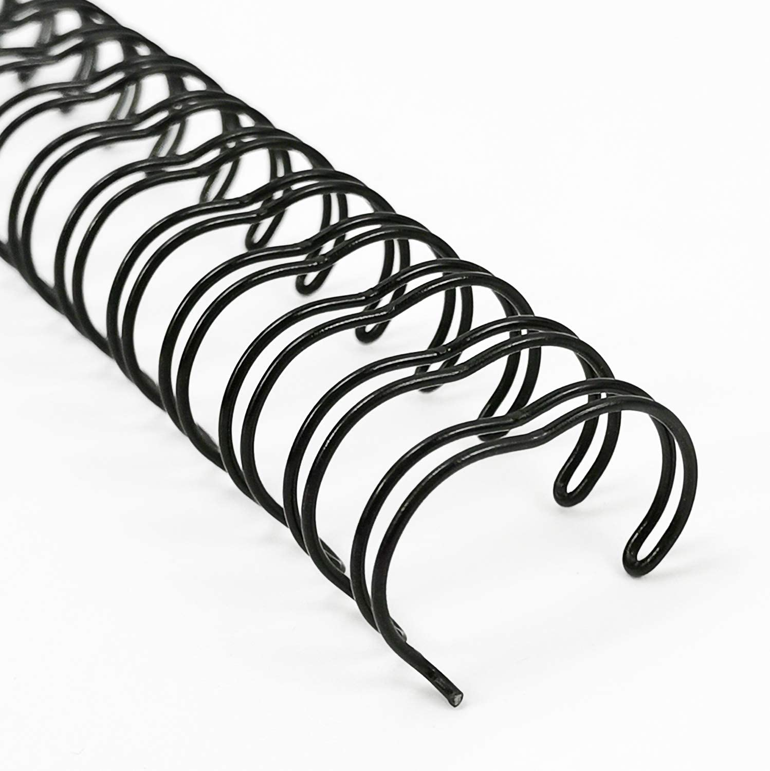 Rayson Double Loop Binding Wires 1/4 Inch - 3 to 1 Pitch Wire Binding Capacity 20 Sheets, 11 Inch Length, 32-Loop Black Wire Ring Pack of 100 to Bind Reports and Projects