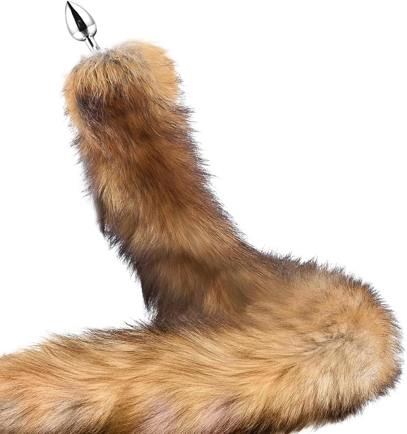 Anal Plug Fox Tail for Women with BDSM Tail Stainless Steel Fox Tail Plug SM Butt Plug BDSM Cosplay Tail Plug Erotic Furry Anal Plug Tail Fox Sex Toy for Men Couples Beginners (S) image number 2
