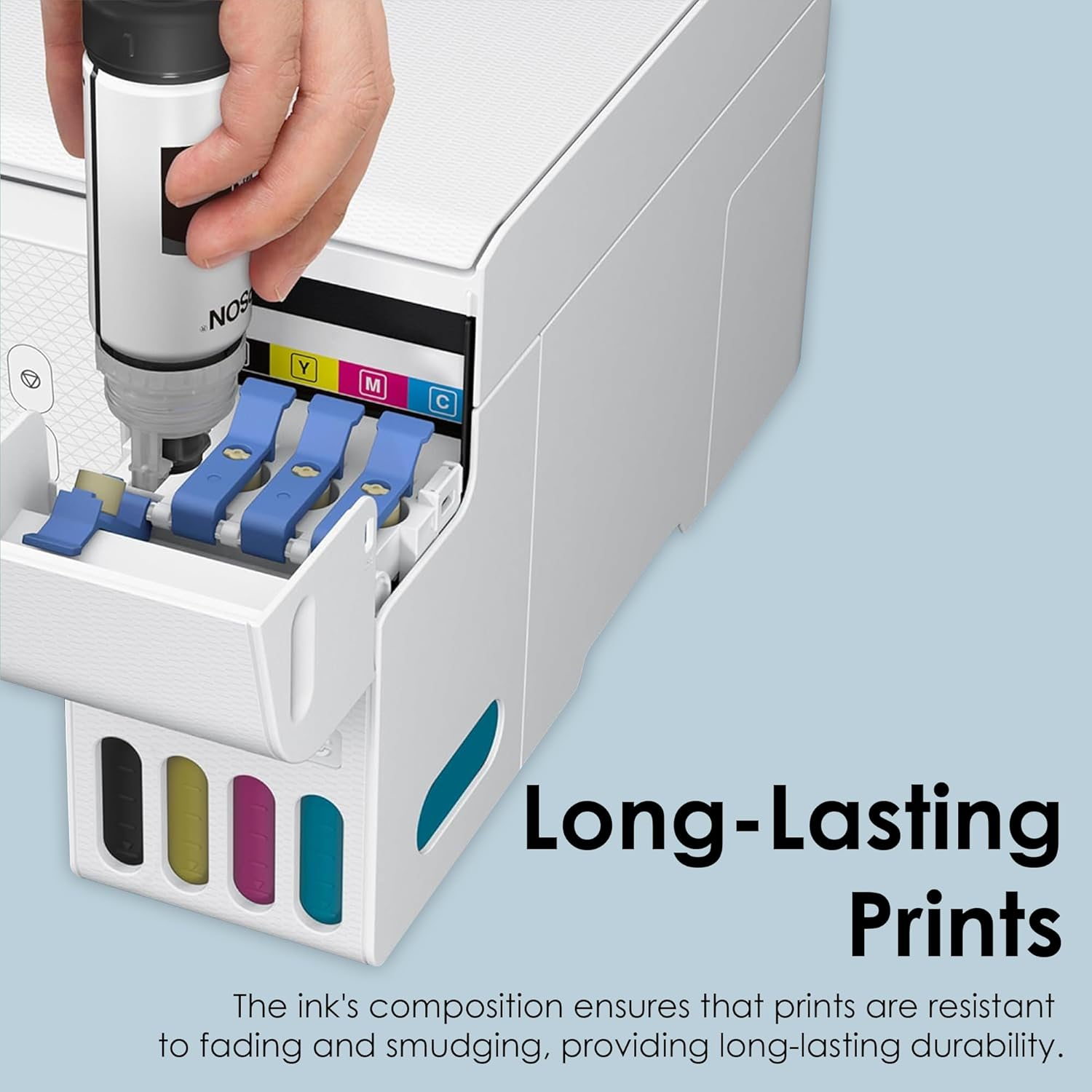 4 Pack Ink Bottle for Epson T522 [1BK+1C+1M+1Y] - Compatible with Epson Ecotank ET-1110 ET-1810 ET-2810 ET-2811 ET-2820 ET-4700 ET-4800, Expression ET-2710 ET-2720 image number 4