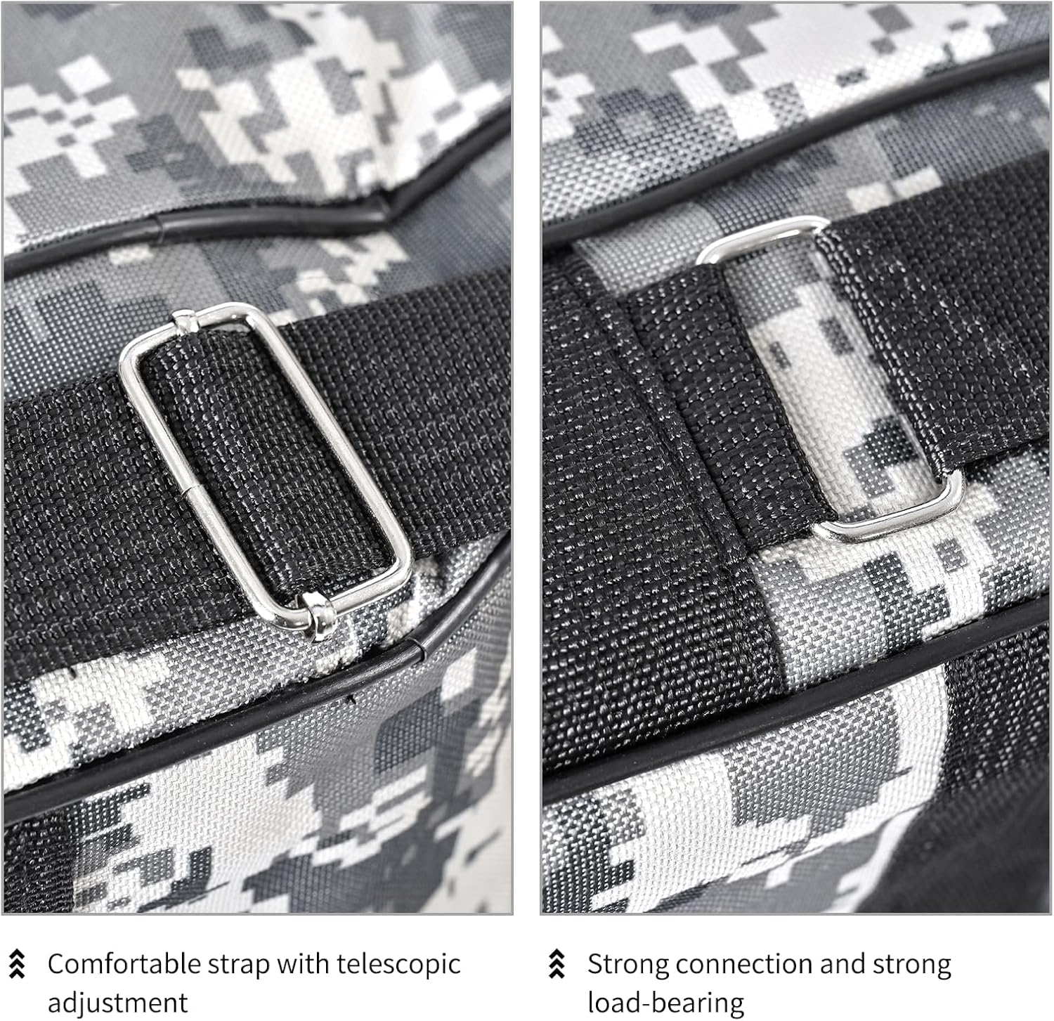 Portable 3 Layers Fishing Pole Bag Durable Oxford Folding Fishing Rod Reel Carry Case Tackle Storage Bag Case Waterproof Camouflage Travel Fishing Carrier (Yellow 150Cm) image number 6