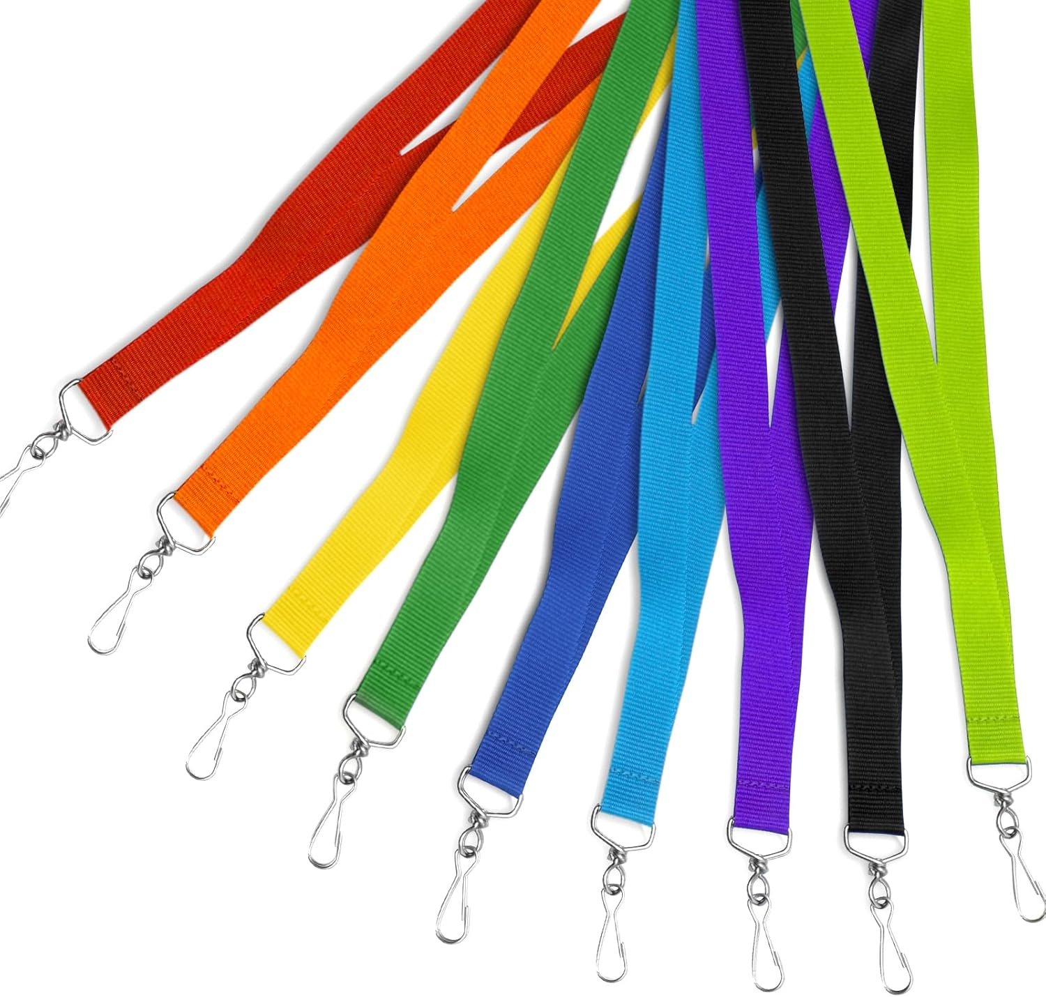 12-Pack Purple Breakaway Lanyards with Metal Hook, Durable Polyester Neck Straps for ID Cards, Keys, Office, School & Events image number 5