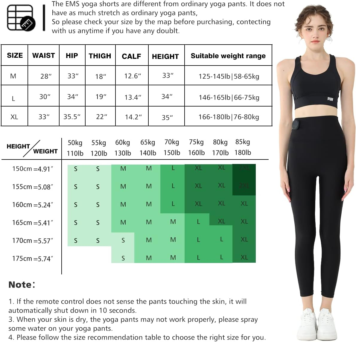 High Waist Yoga Pants with EMS Rechargeable, Buttock Ultimate EMS Stimulator for Women 8 Modes 19 Intensity Levels image number 6