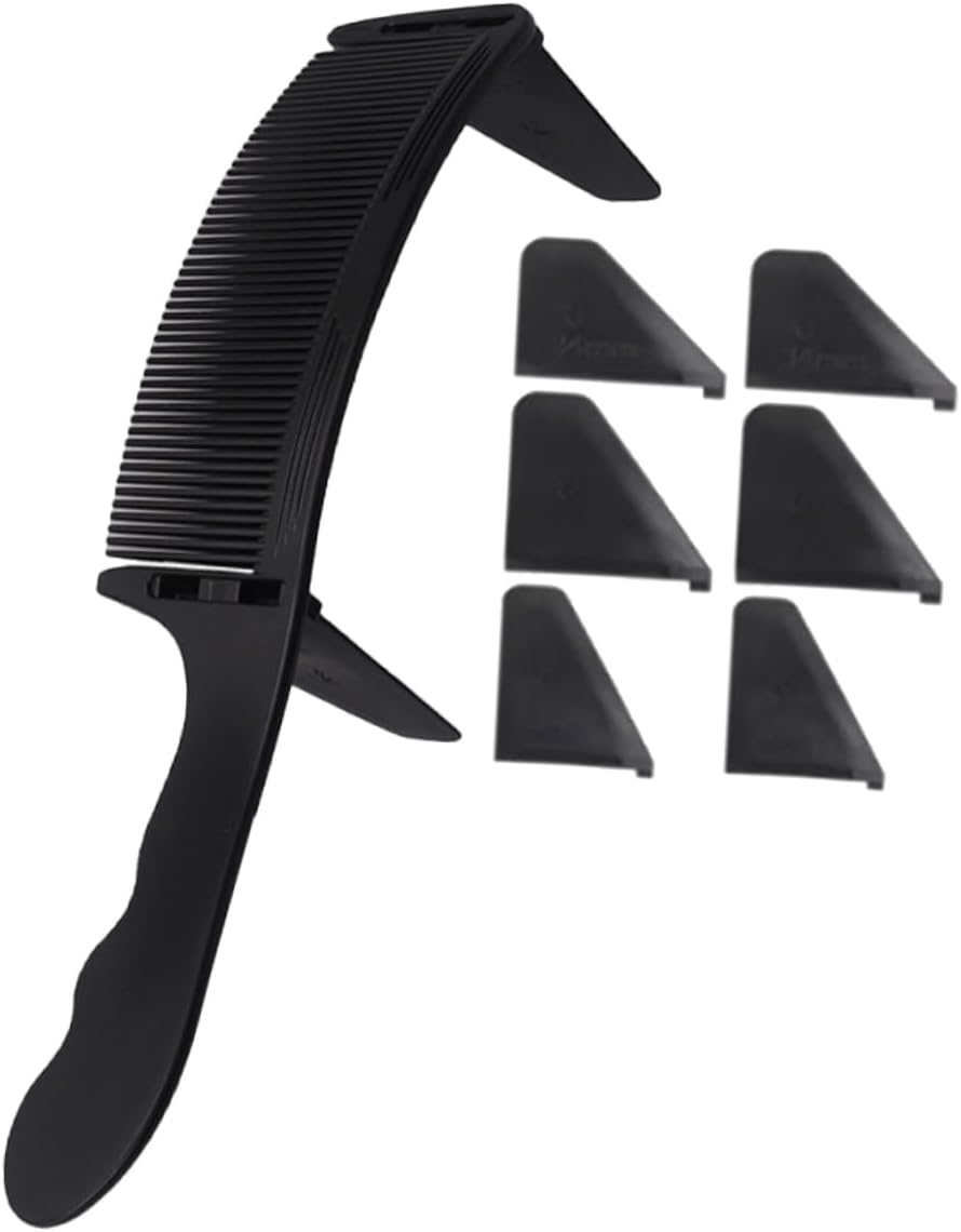 TOVINANNA 4Sets Professional Barber Styling Comb Fine Tooth Hair Comb for Men Curved Hair Cutting Tool Travel Hairsheet