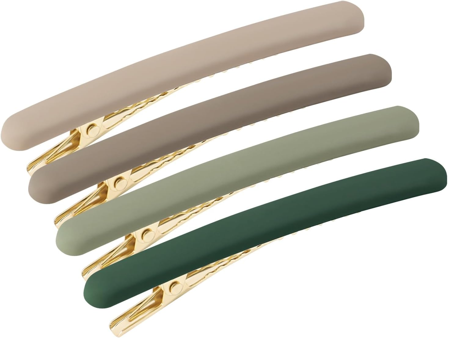 4Pcs Duck Bill Hair Clips Matte Alligator Hair Clips 9Cm Duck Teeth Hair Barrette Hair Pins Medium Barrettes Hair Accessories for Women Girls Hair Decortions (4 Colors Green) image number 4