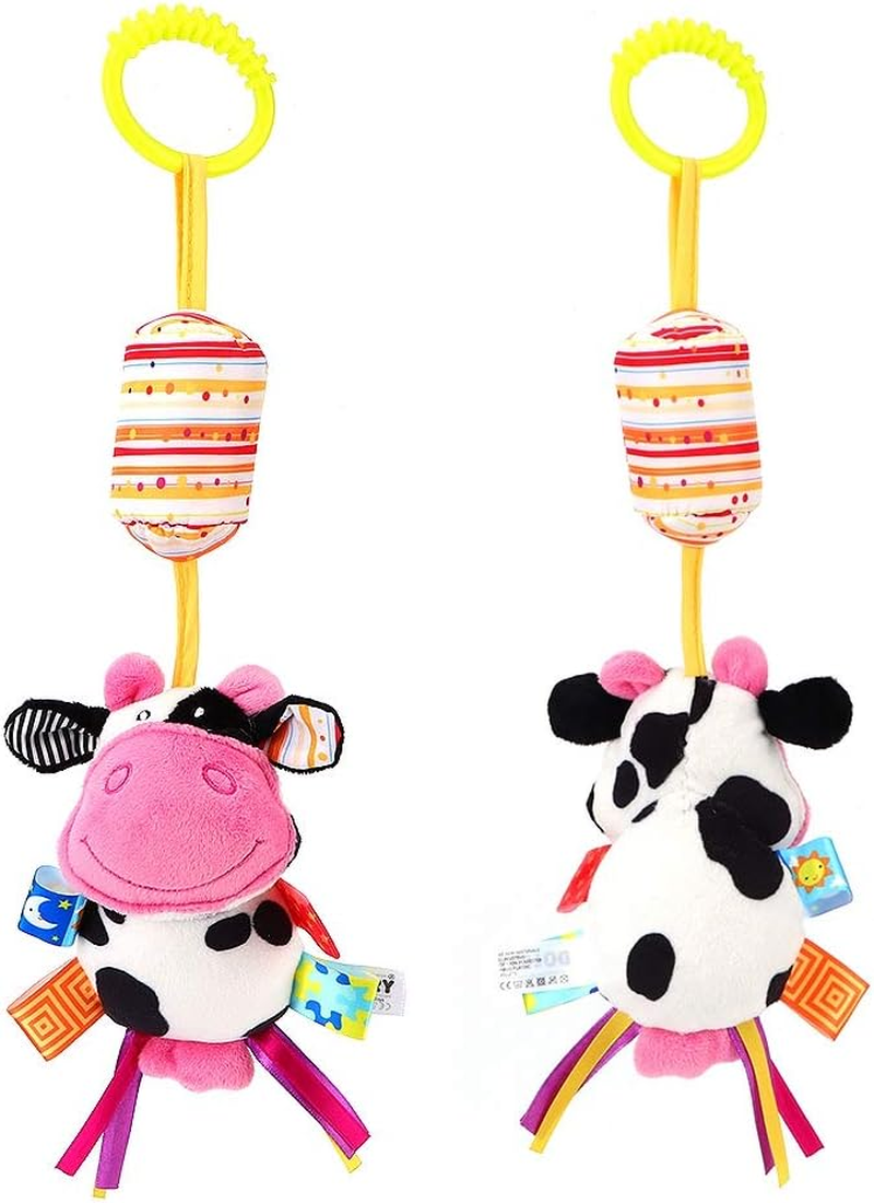 Non-Toxic Plush Crib Plush Toy, Stroller Hanging Toy, for Car Seat Crib Newborn Baby Baby Carrier(Cows) image number 6