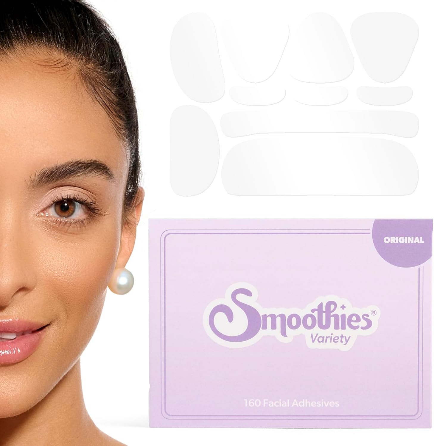 Smoothies Variety Wrinkle Patches for Face &ndash; Facial Patches, 160 Count per Box &ndash; Made in the USA image number 5