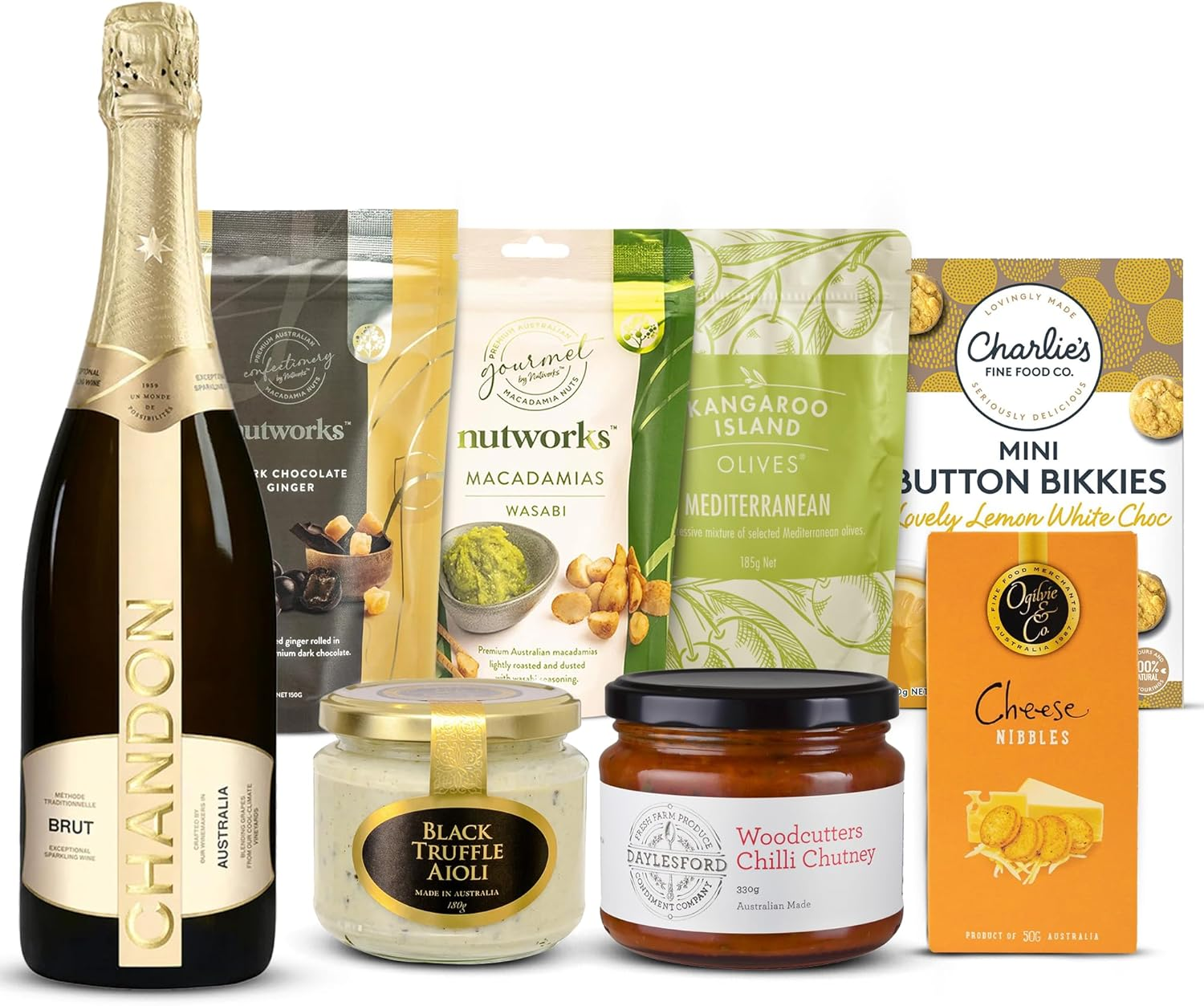 Luxury Gourmet Hamper with Chandon Brut, Quality Nibbles, Indulgent Treats, Birthdays, Celebrations, Thank You Occasions image number 4
