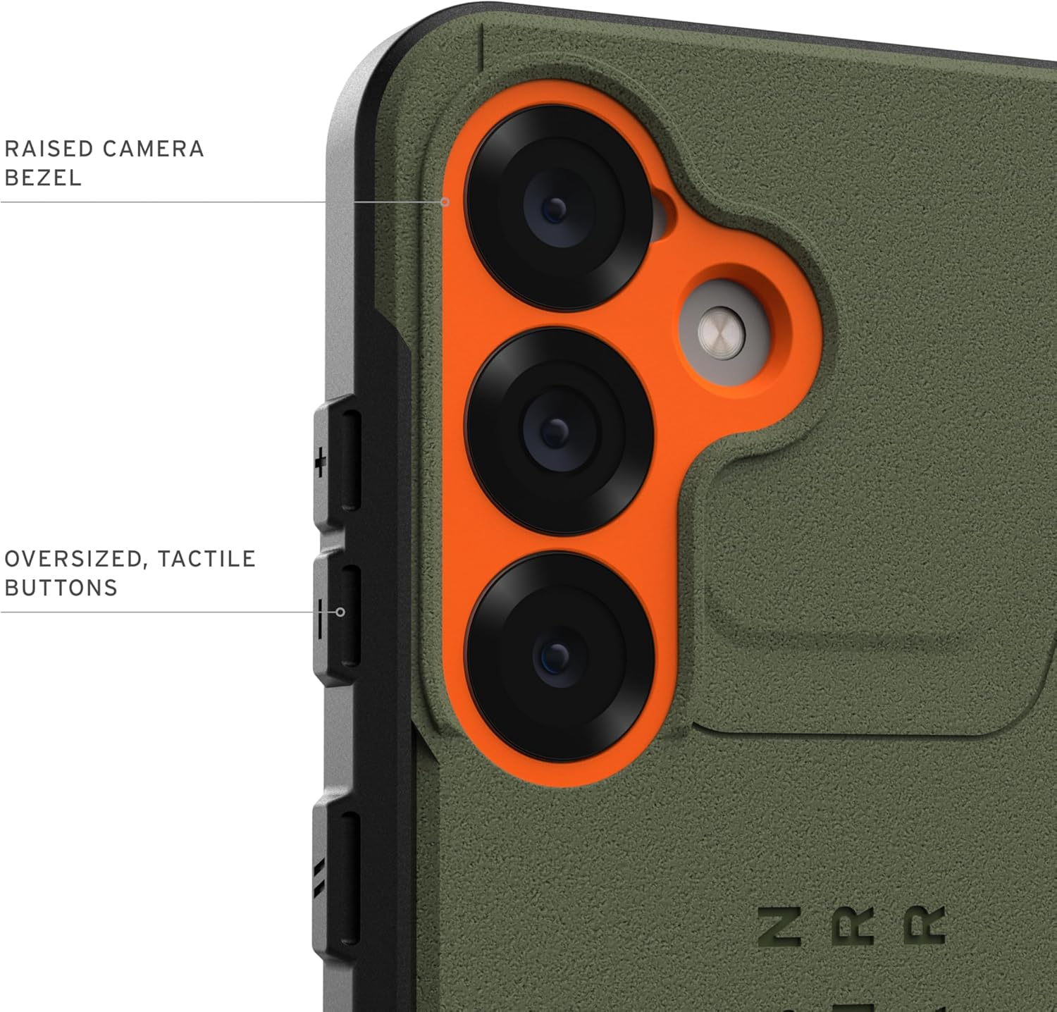 URBAN ARMOR GEAR Civilian Magnet - Samsung Galaxy S25 - Olive Drab/Orange Phone Cover for Outdoor Activities and Travel image number 1