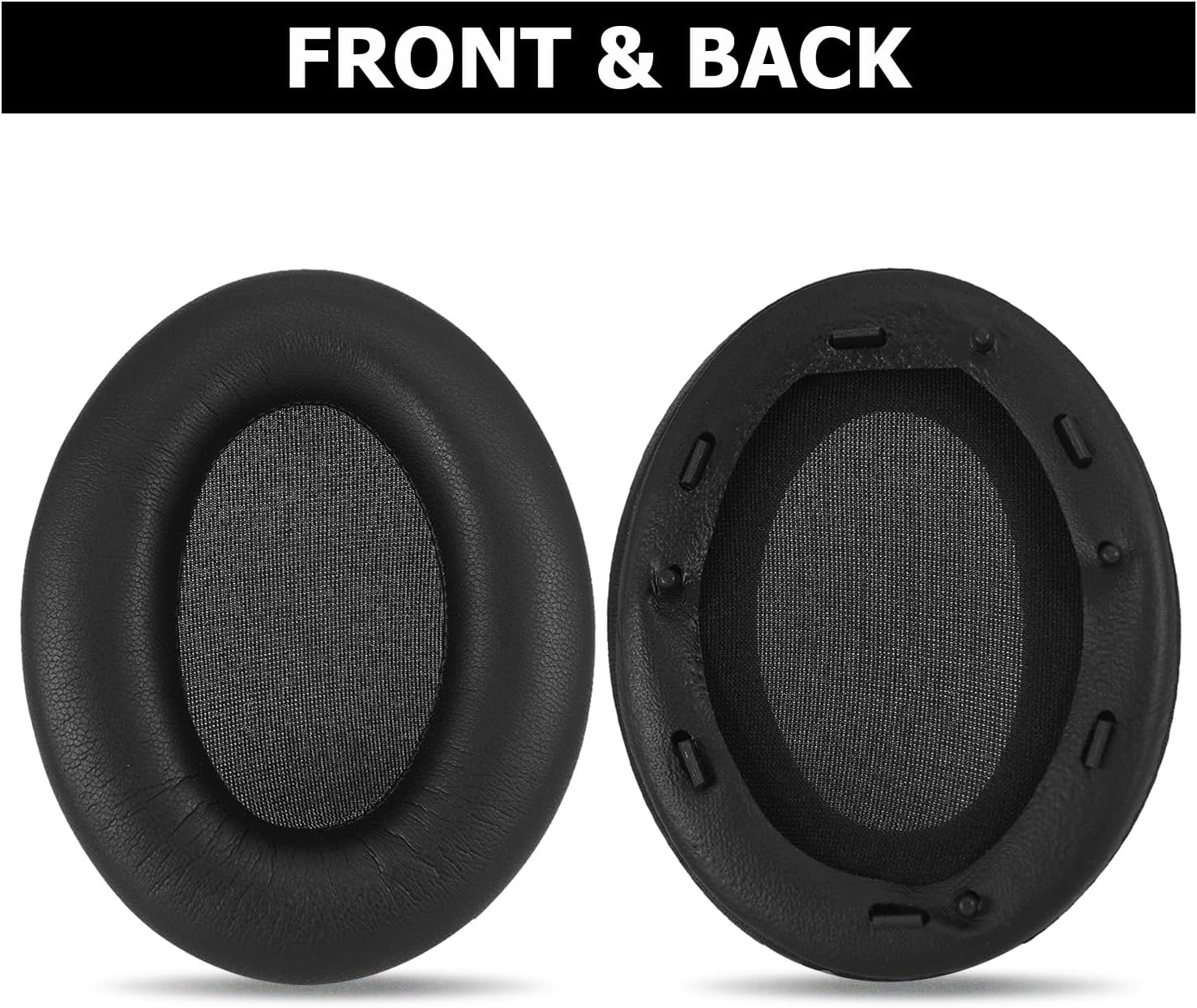 Umvowuxa Replacement Ear Pads Compatible with Sony WH-1000XM3 Headphones,Soft Protien Leather(Black) - Black image number 5