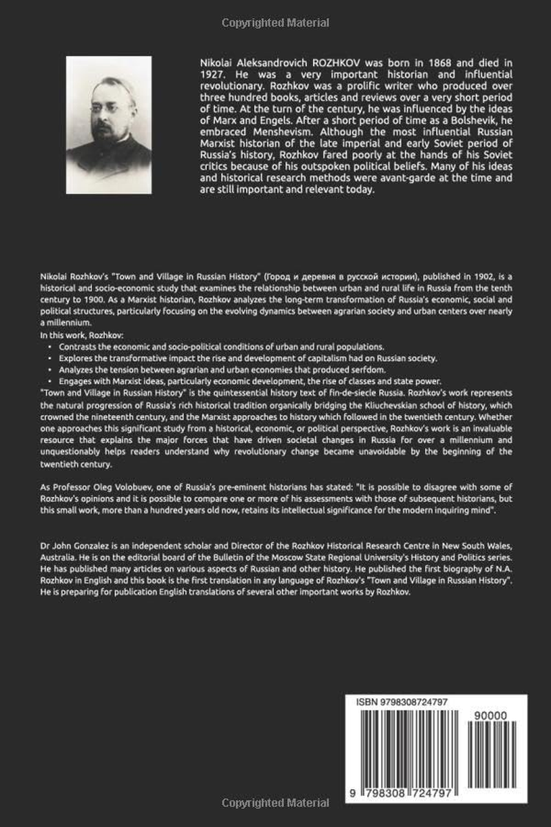 Town and Village in Russian History: a Brief Survey of Russian Economic Development from the Tenth Century to 1900