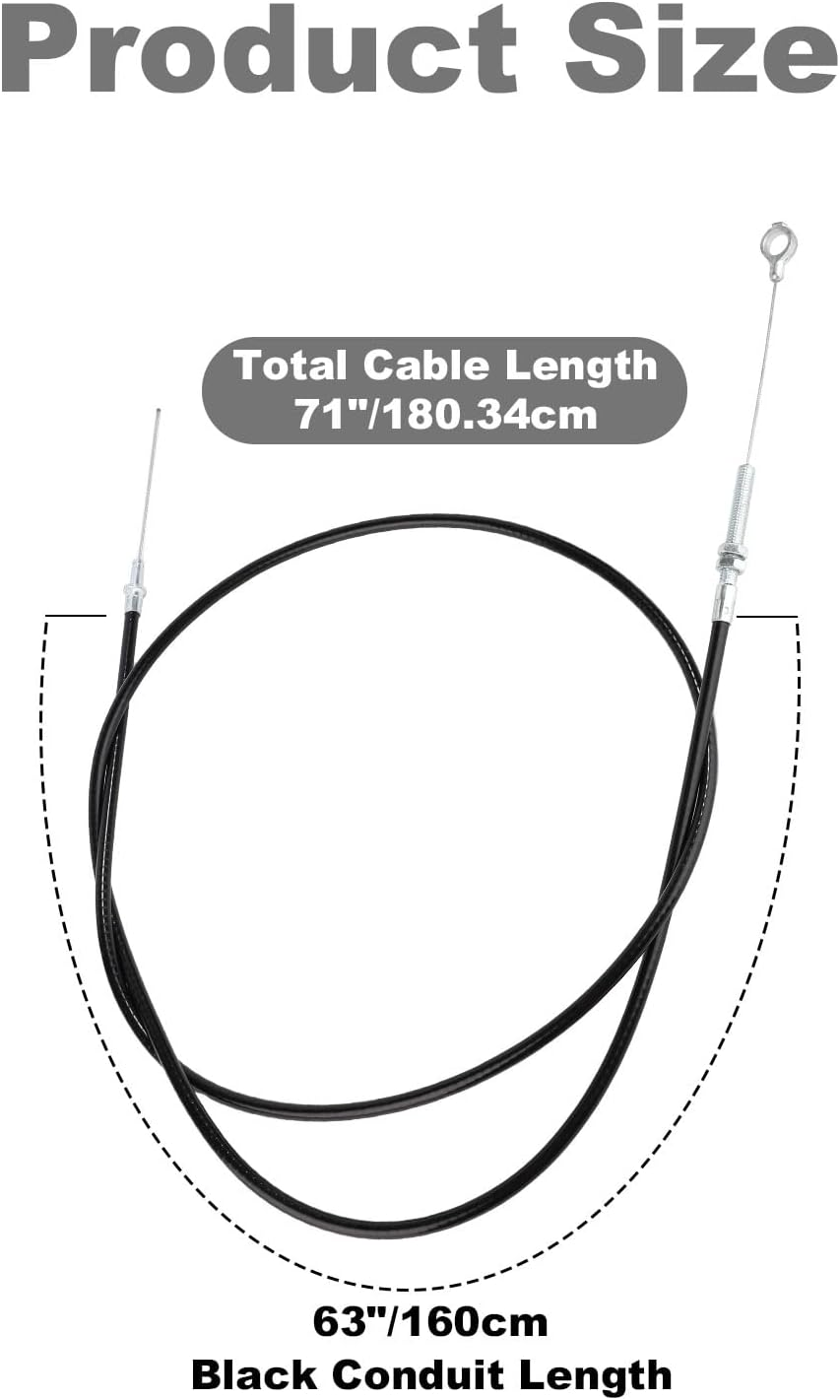 NQEUEPN 71 Inch Go Kart Throttle Cable Kit, Universal Go Cart Brake Cable with Cable Ends Compatible with Predator 212Cc Engine GX160 GX200 196Cc 8252-1390 Go Cart Accelerator Parts image number 4