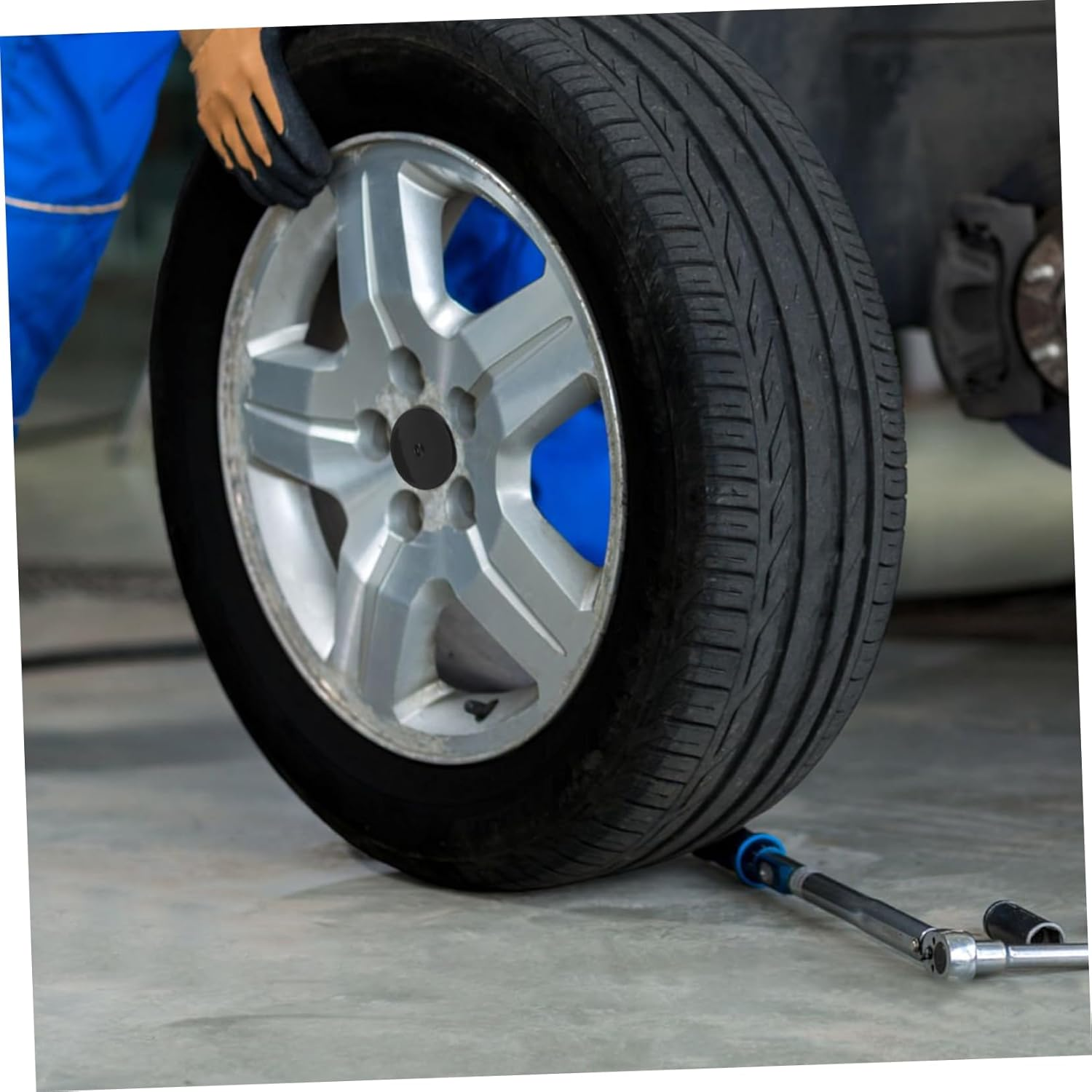 DONFAMDS 4Pcs Wheel Hub Caps Black Rim Center Covers for Car Modification Weatherproof Plastic Easy Install Stylish Hub Center Caps