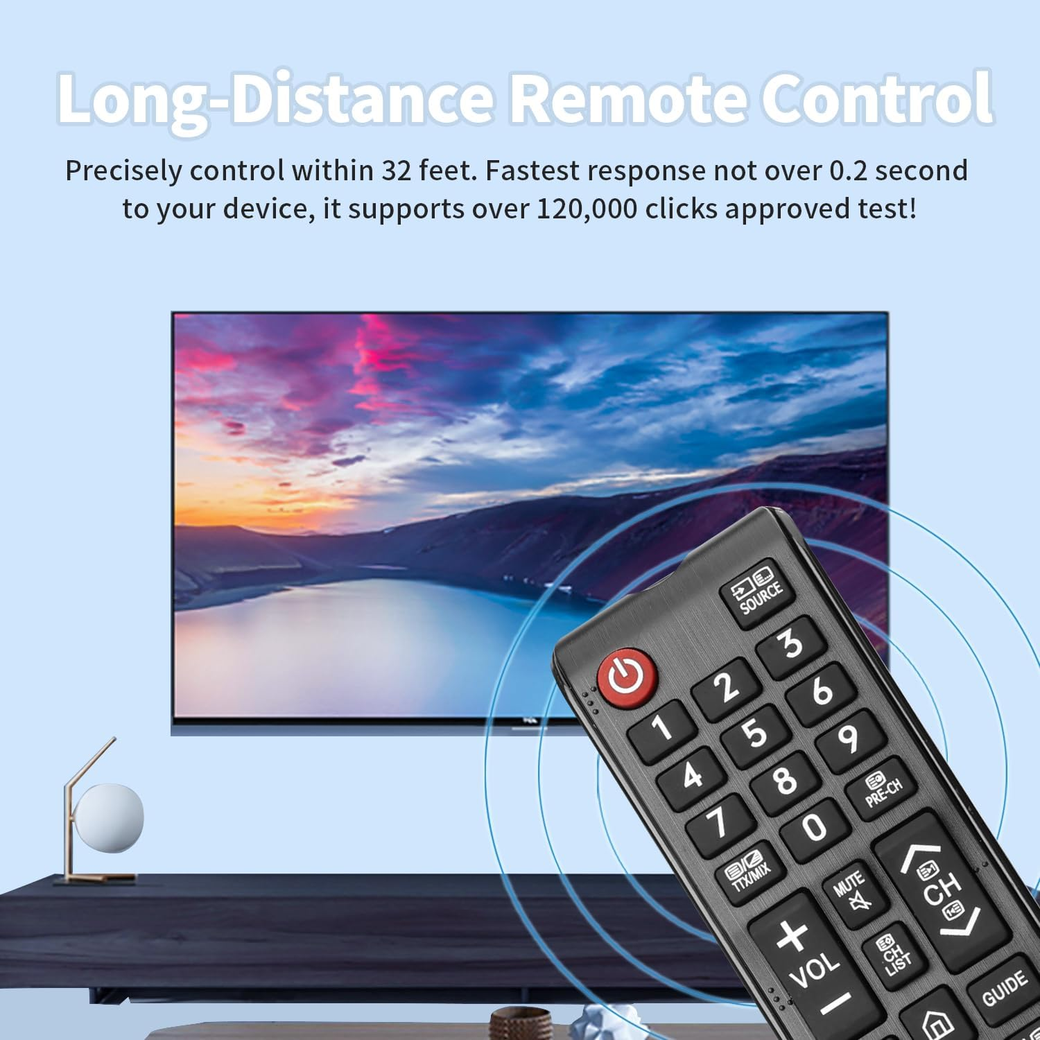 BN59-01247A Universal Remote Control Compatible with Samsung Smart Tvs UA32K5500AWXXY UA40K5500AWXXY UA43KU7000WXXY UA49K5500AWXXY UA55KS9000WXXY UA60KU6000W Replacement image number 1