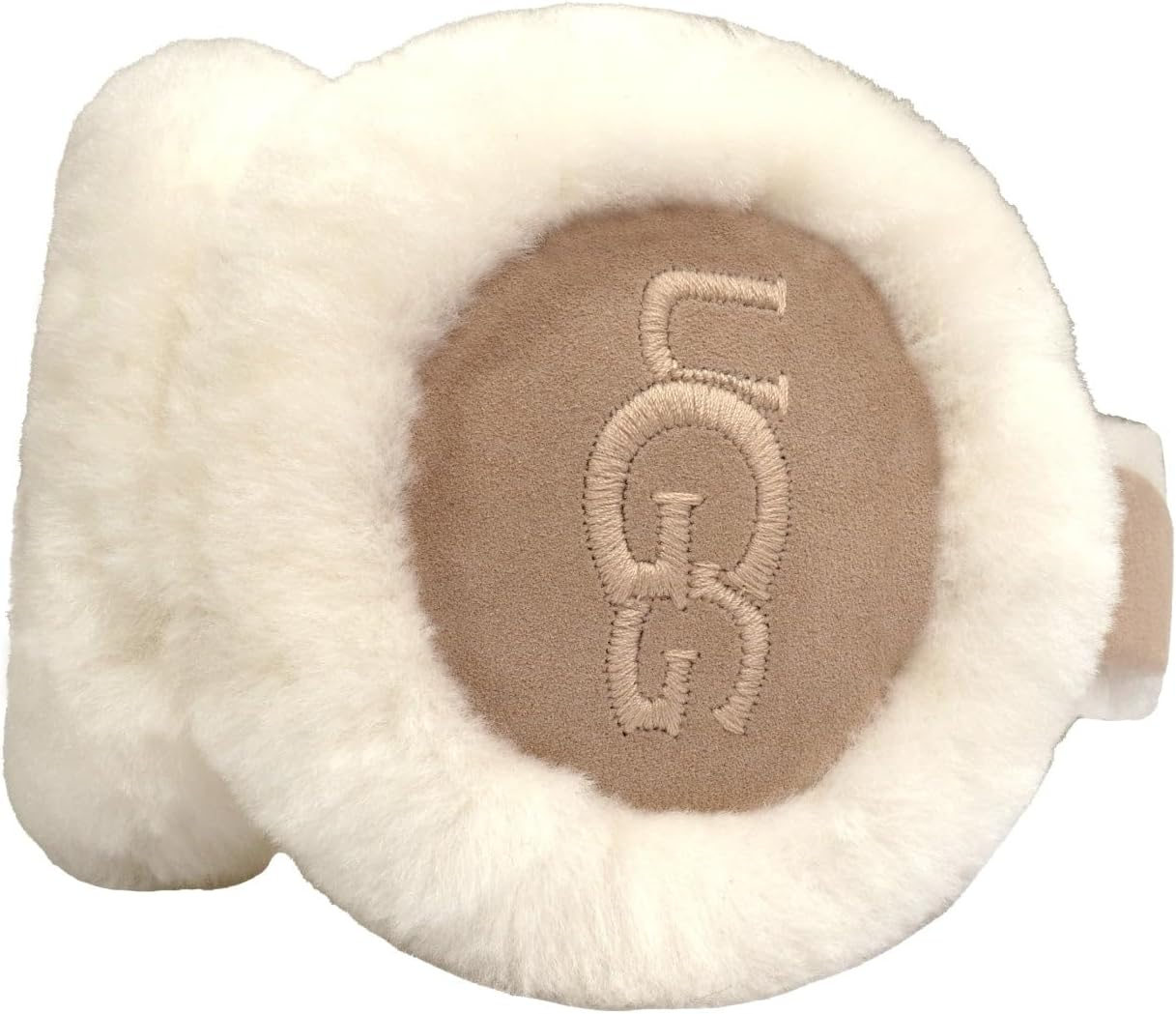 UGG EARMUFF UGG Women'S Sheepskin Embroidery Earmuff in Black, O/S, Sand, One Size