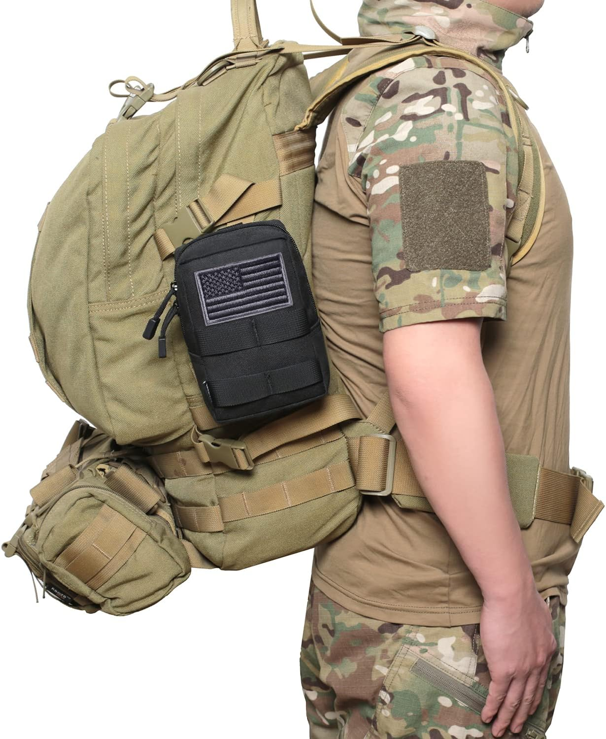 2 Pack Molle Pouches - Tactical Compact Water-Resistant EDC Pouch image number 5