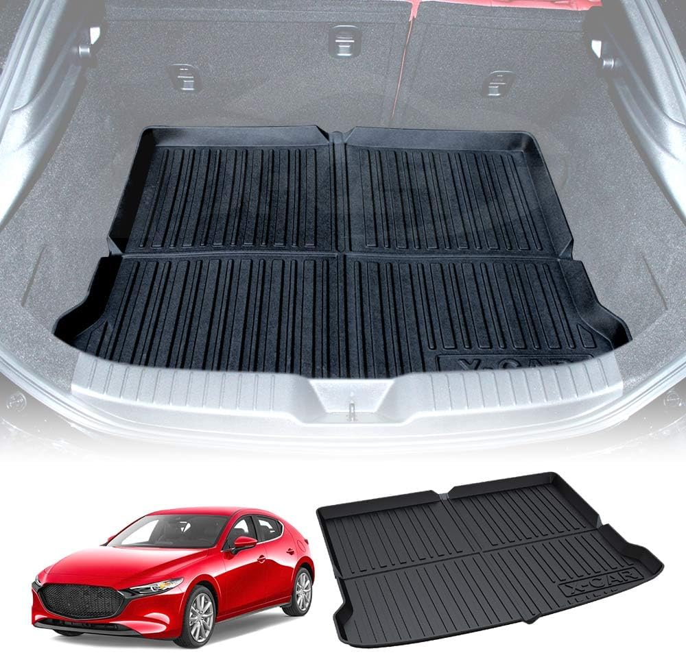 X-CAR Heavy Duty Cargo Trunk Cover Mat Luggage Tray for Mazda 3 Hatch BP Series 2019-2025