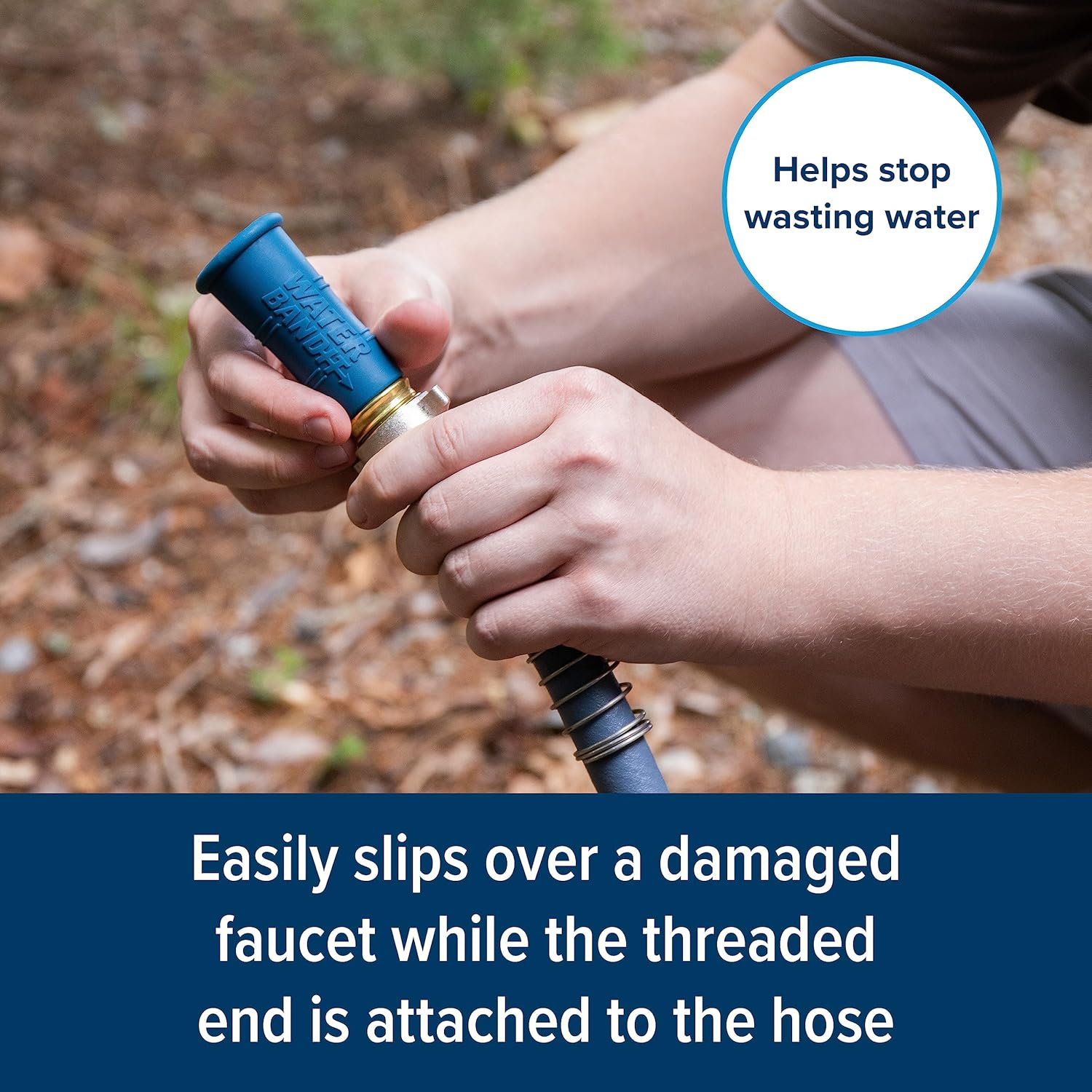 Camco Water Bandit - Easily Connect Your RV Water Hose to Damaged or Stripped Faucet Threads or Faucets without Thread - Features a Highly Flexible Silicone-Polymer Sleeve (22484) image number 4