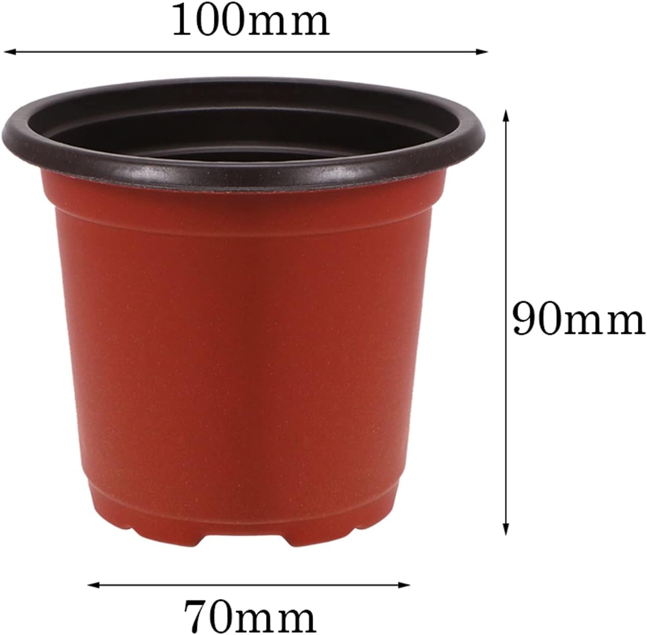 Yotsuba Plastic Plant Flower Garden Pots, 100 Pcs Nursery Seedlings Pot Growing Container image number 6