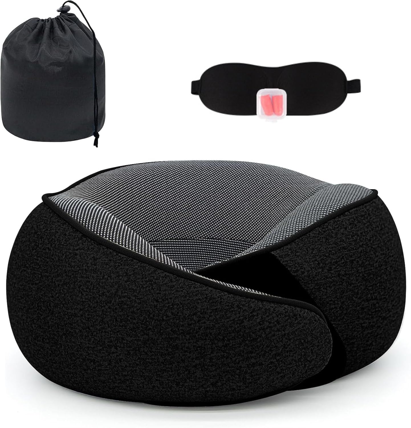Neck Pillow Travel Head Rest, Memory Foam Comfortable & Breathable Soft U Shaped Pillows for Travel Airplane,Business Trip Neck and Shoulder Support with Luxury Bag,3D Contoured Washable Cover image number 3
