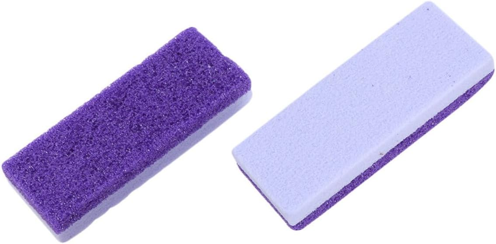 TOVINANNA 2Pcs Double-Sided Purple Foot Pumice Stone Callus Remover Dead Skin Remover Foot Care Scrubber Portable Exfoliating Tool for Smooth Heels