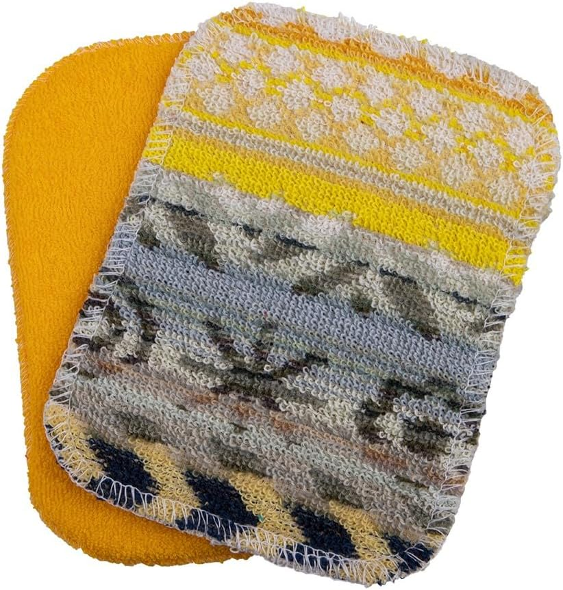 Appetito "Eco Scrubber" Universal Scrub Twin Pack Cloth and Sponge 12 X 16.5Cm - 4 Assorted Designs/Colours