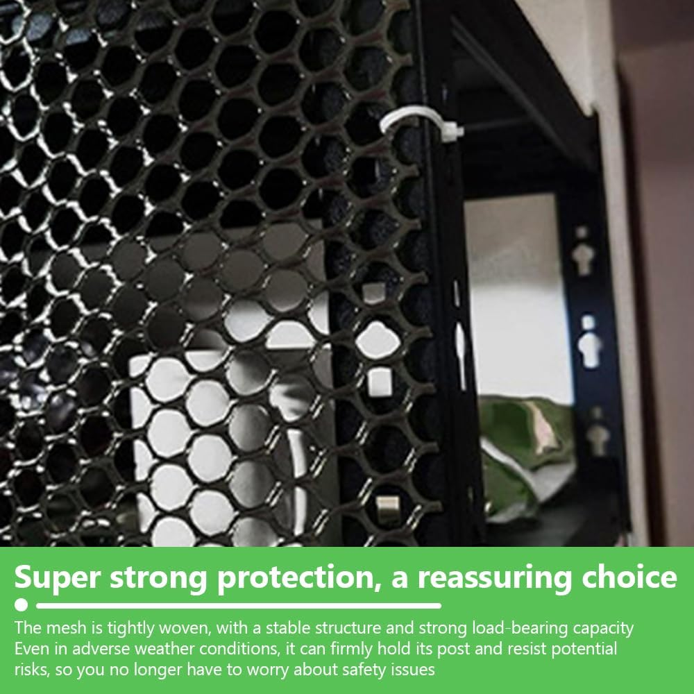 Multi-Purpose Plastic Mesh Fencing, Garden Barrier Netting, DIY Fence Material, Durable & Flexible for Fencing & Protection (Black) image number 6