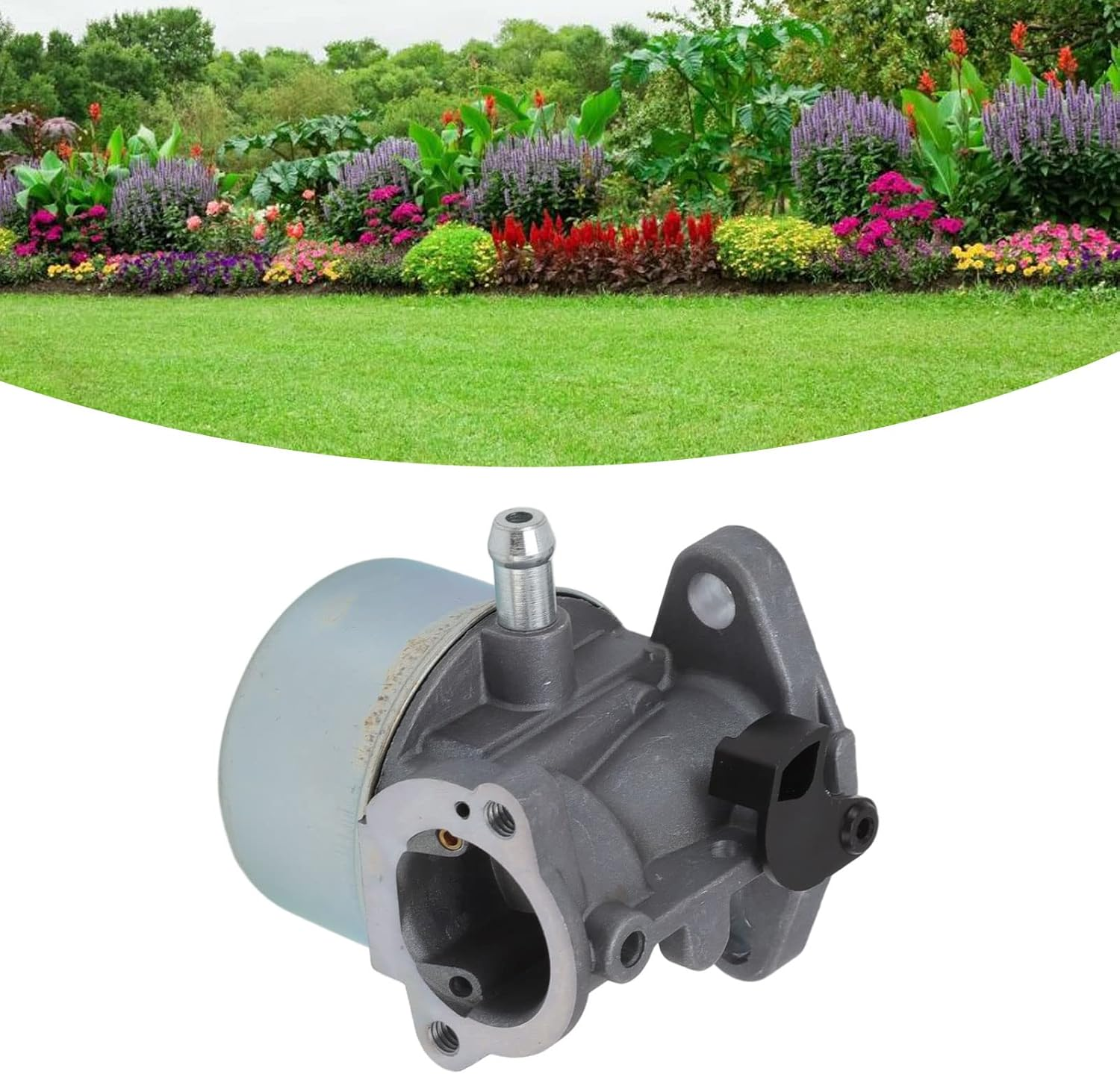 Carburetor Filter Spark Plug Kit, Aluminum Lawn Mower Engine Replacement Carburetor Garden Tool image number 2