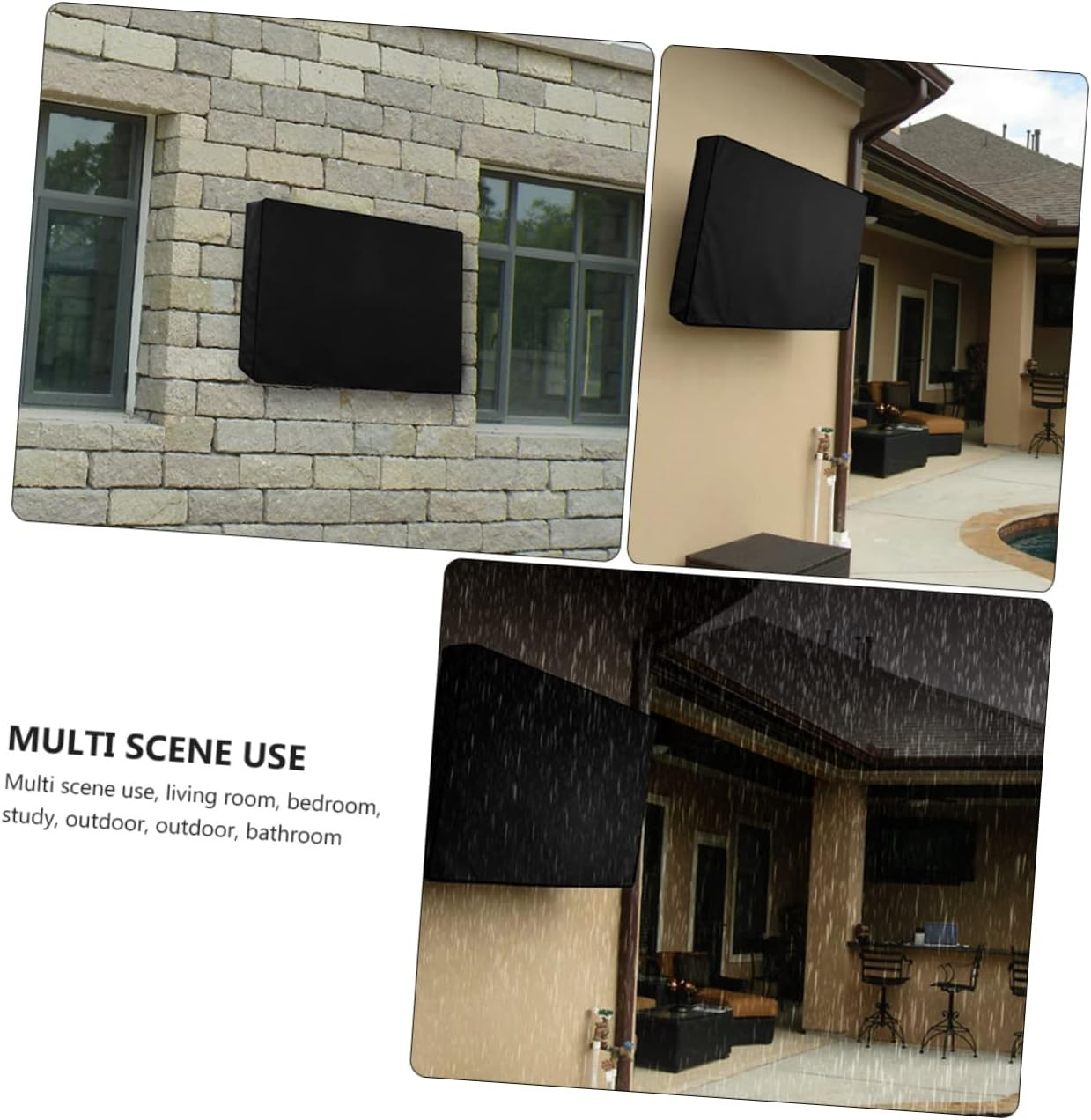 OSALADI Tv Screen Protector Outdoor Cover for Lcd Television Durable Dust and Weather Resistant Shield for Year Protection against Rain Sunlight and Animals image number 3