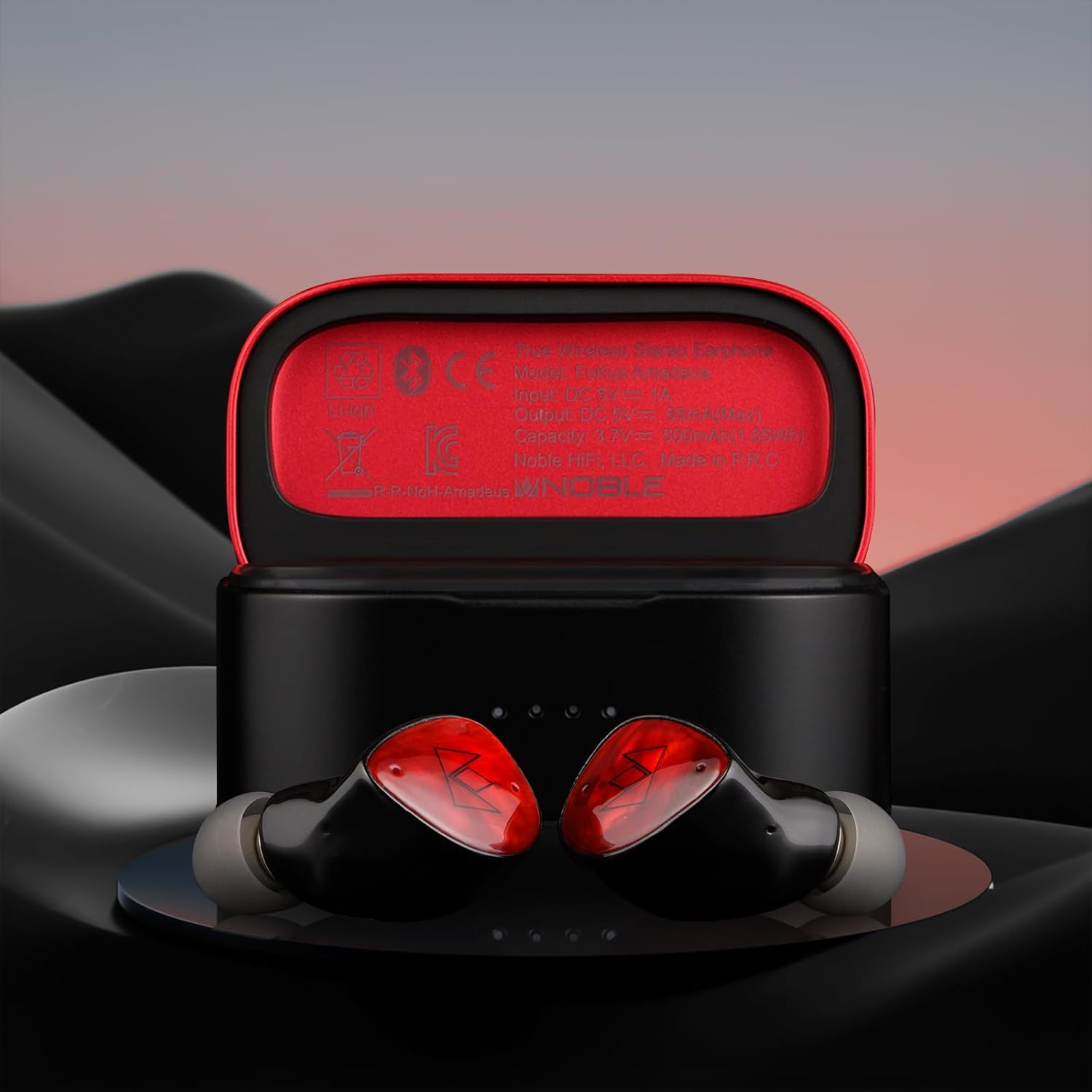 Noble Audio Fokus Amadeus True Wireless Stereo Bluetooth In-Ear Headphones with Microphone, Sound Personalization