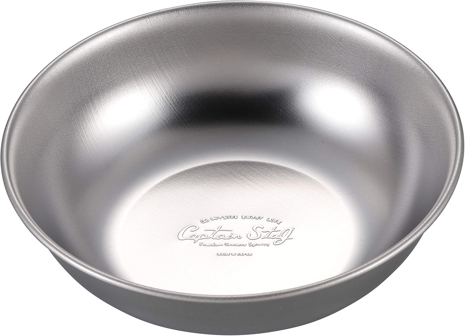 Captain Stag UZ-13316 Stainless Steel Tableware Plate, Plate, Tableware, Camping Plate, Set of 2, Silver, Made in Japan