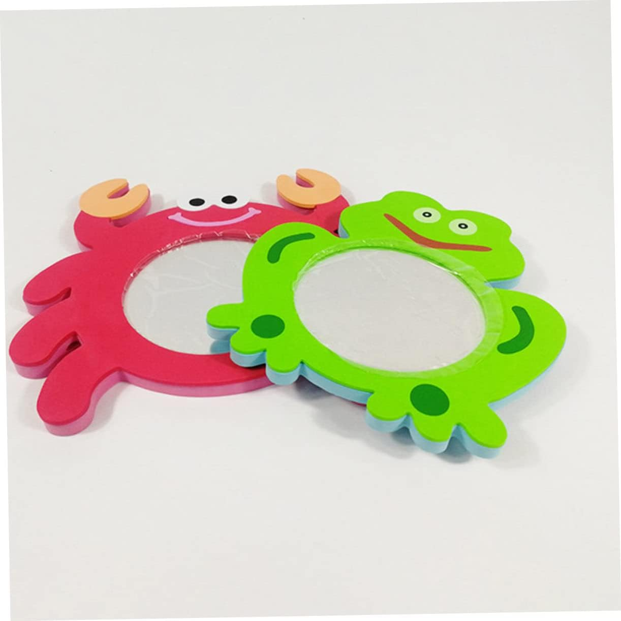 Totority 3 Pcs Eva Cartoon Mirror Bath Toy Summer Toys for Mirror Bathtub Bathing Time Toy Fun Bath Toys Mirror Bath Toy Cartoon Mirror Toys Take a Bath Child image number 3