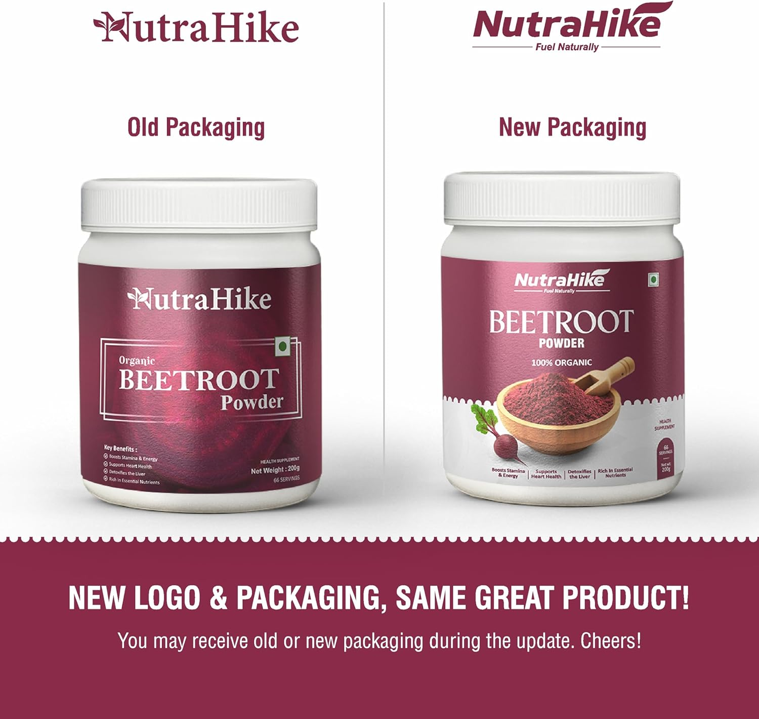 Nutrahike Organic Beetroot Powder 200 G &ndash; Antioxidant-Rich Detox & Immunity Booster image number 2