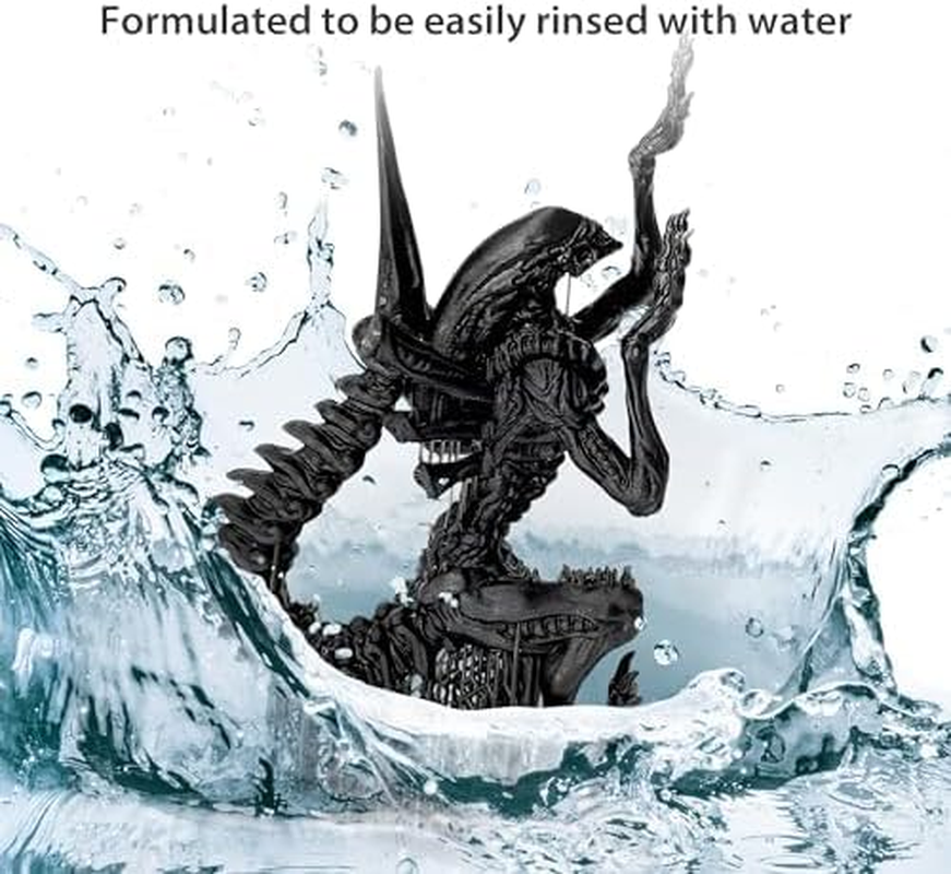 Phrozen Water-Washable 3D Printer Resin | Uv-Curing Resin for Most 405Nm LCD/DLP Printers | Standard Photopolymer Resin for General Modeling, Prototyping | Low Odor, Non-Brittle - Black (1Kg)