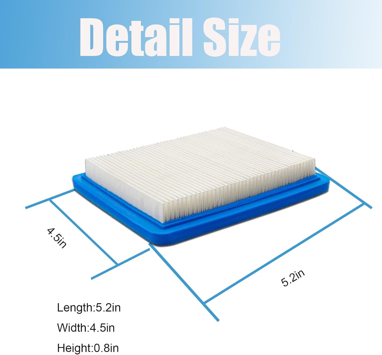 491588S Air Filter with Pre Filter, Compatible with Briggs and Stratton 491588, Toro 20332, Craftsman 3364, Premium Lawn Mower Air Cleaner image number 1