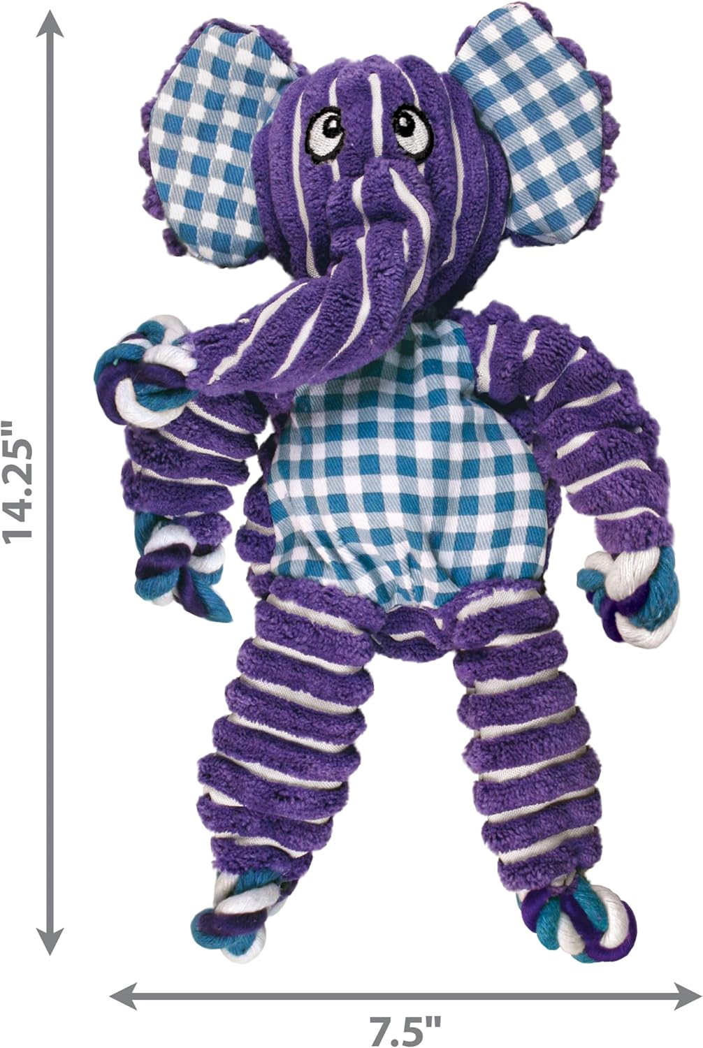 KONG - Floppy Knots Elephant - Internal Knotted Ropes and Minimal Stuffing for Less Mess - for Medium/Large Dogs image number 2