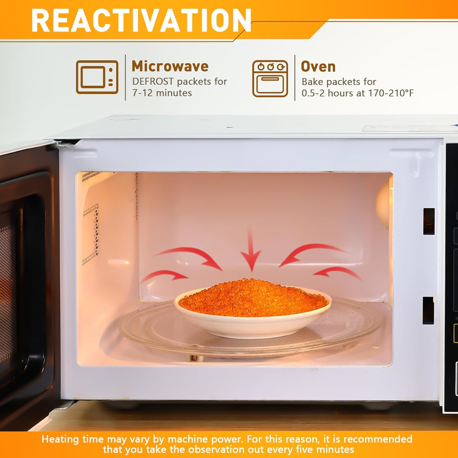 Yeather 6 LBS Silica Gel Beads Easy to Reactivate, Large Capacity - Moisture Indicating Desiccant Ideal for 3D Printer, Air Compressor, Filament Storage (Industry Standard 2-4 Mm) image number 5