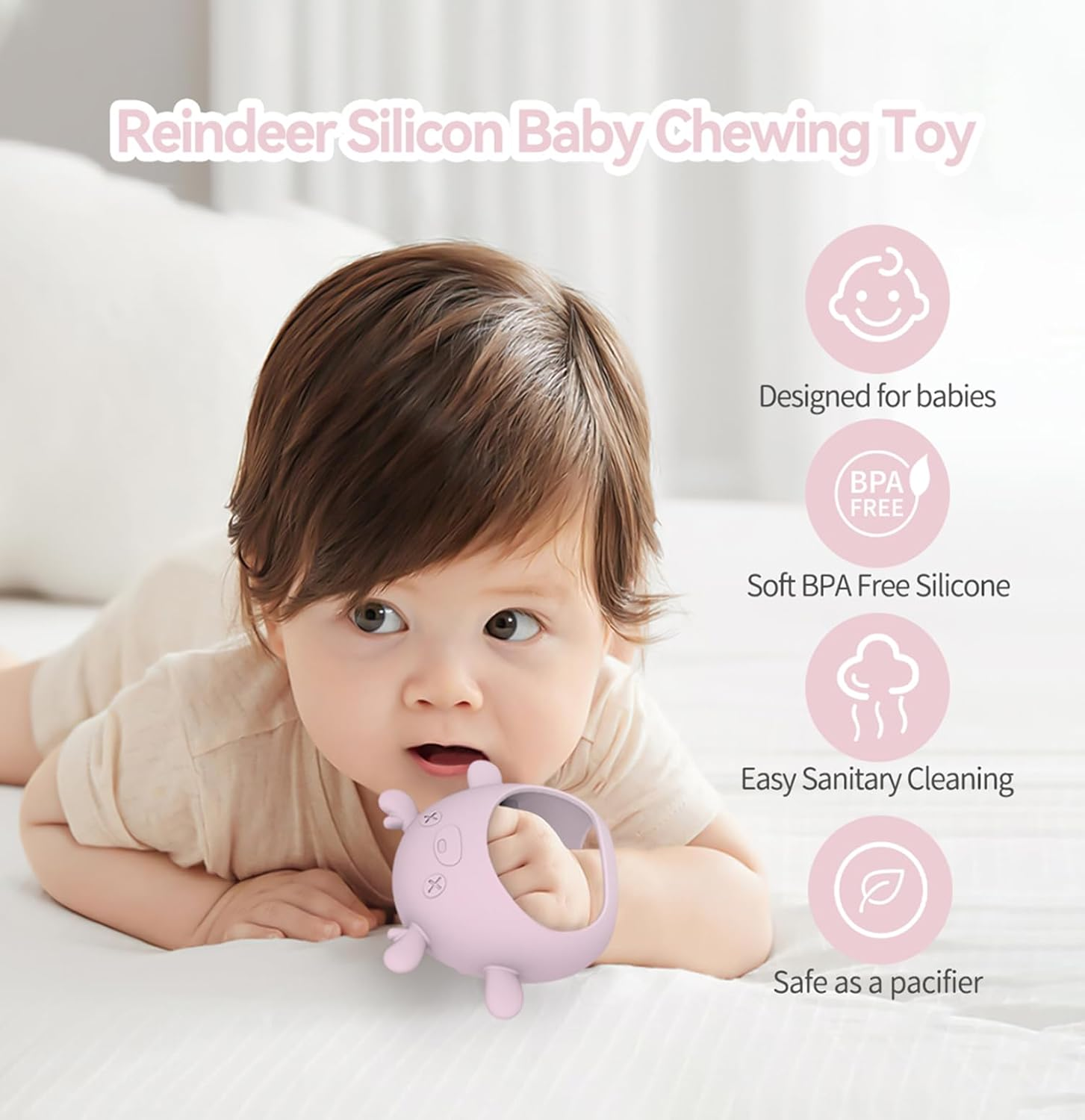 3 Packs Baby Teething Toy for 3-6 6-12 Months, Food Grade Silicone Teething Mitten, anti Dropping Wrist Hand Teethers Baby Chew Toys for Sucking Needs, BPA Free - Green+Blue+Gray image number 7