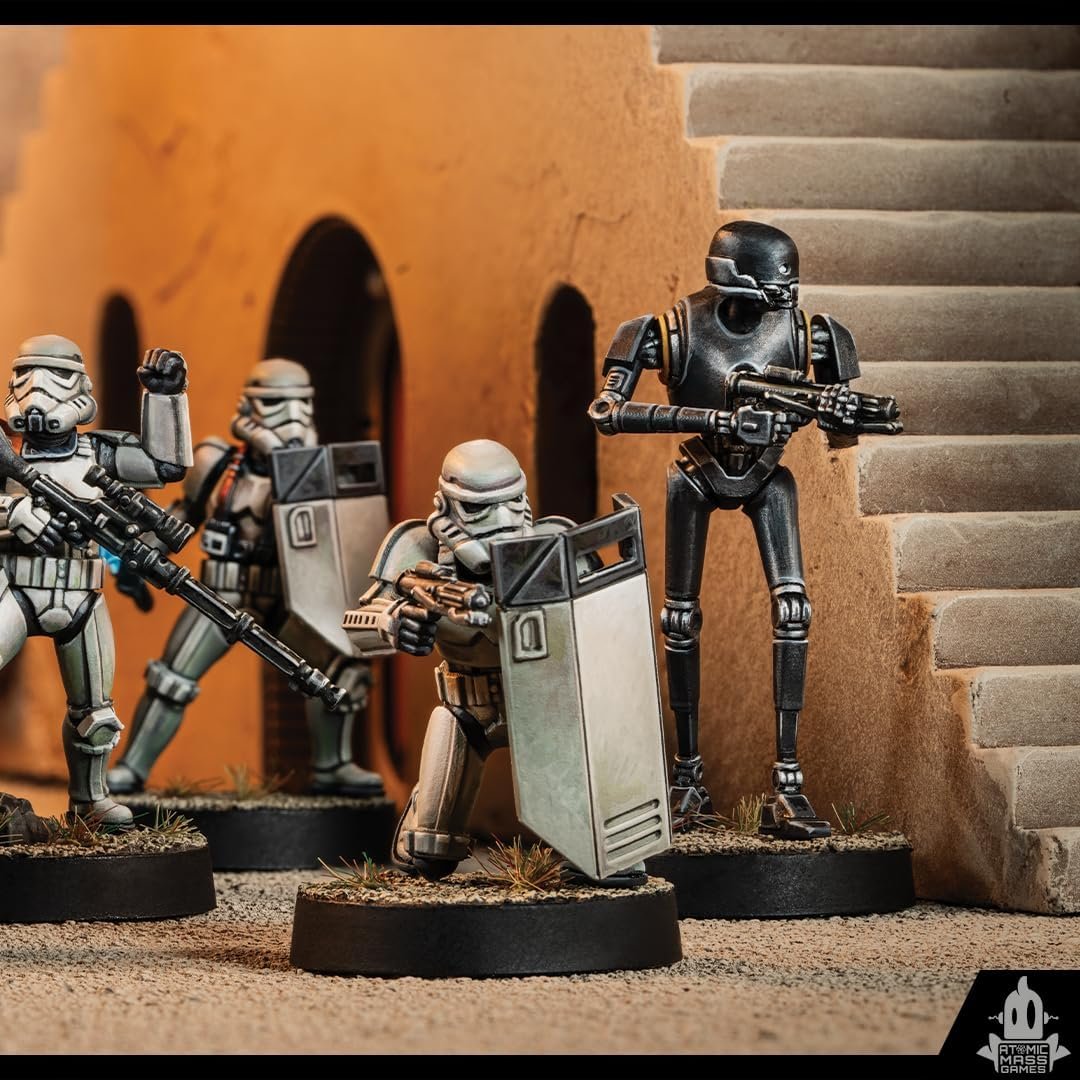 Atomic Mass Games Star Wars Legion Imperial Riot Control Squad Unit Expansion Board Game - 7 Miniatures, 1 Unit Card, 2 Upgrade Cards, 27Mm Bases, Punch Sheet Components - Age 14+ image number 1