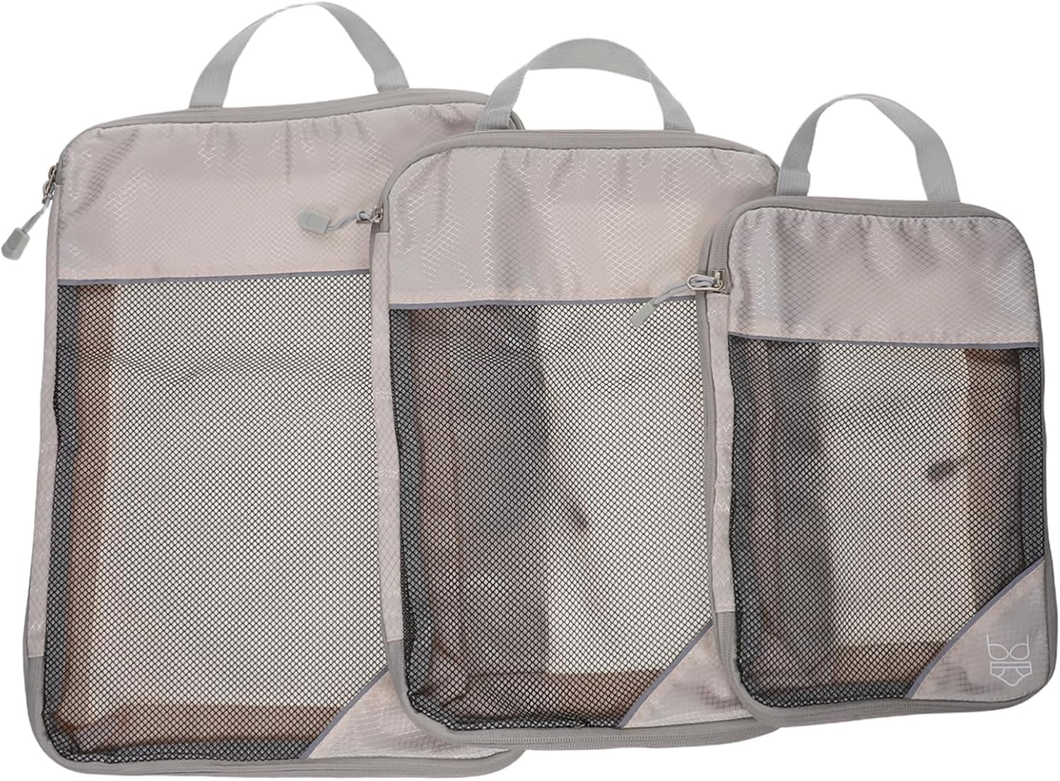 ROMISBABA 3PCS Travel Compression Zipper Storage Bags Expandable Packing Cubes for Suitcases Reusable Luggage Organizers Space-Saving Self-Compressible Storage Bags for Clothes Shoes