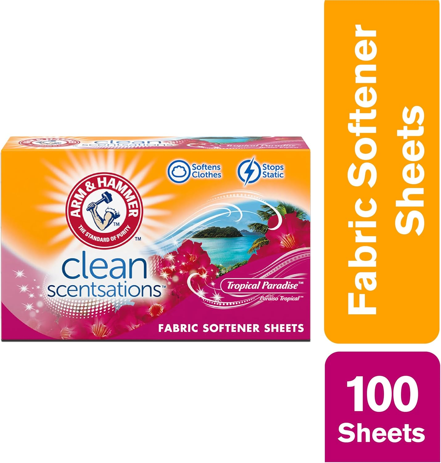 Arm & Hammer Dryer Sheets, Tropical Burst, 100 Count image number 6