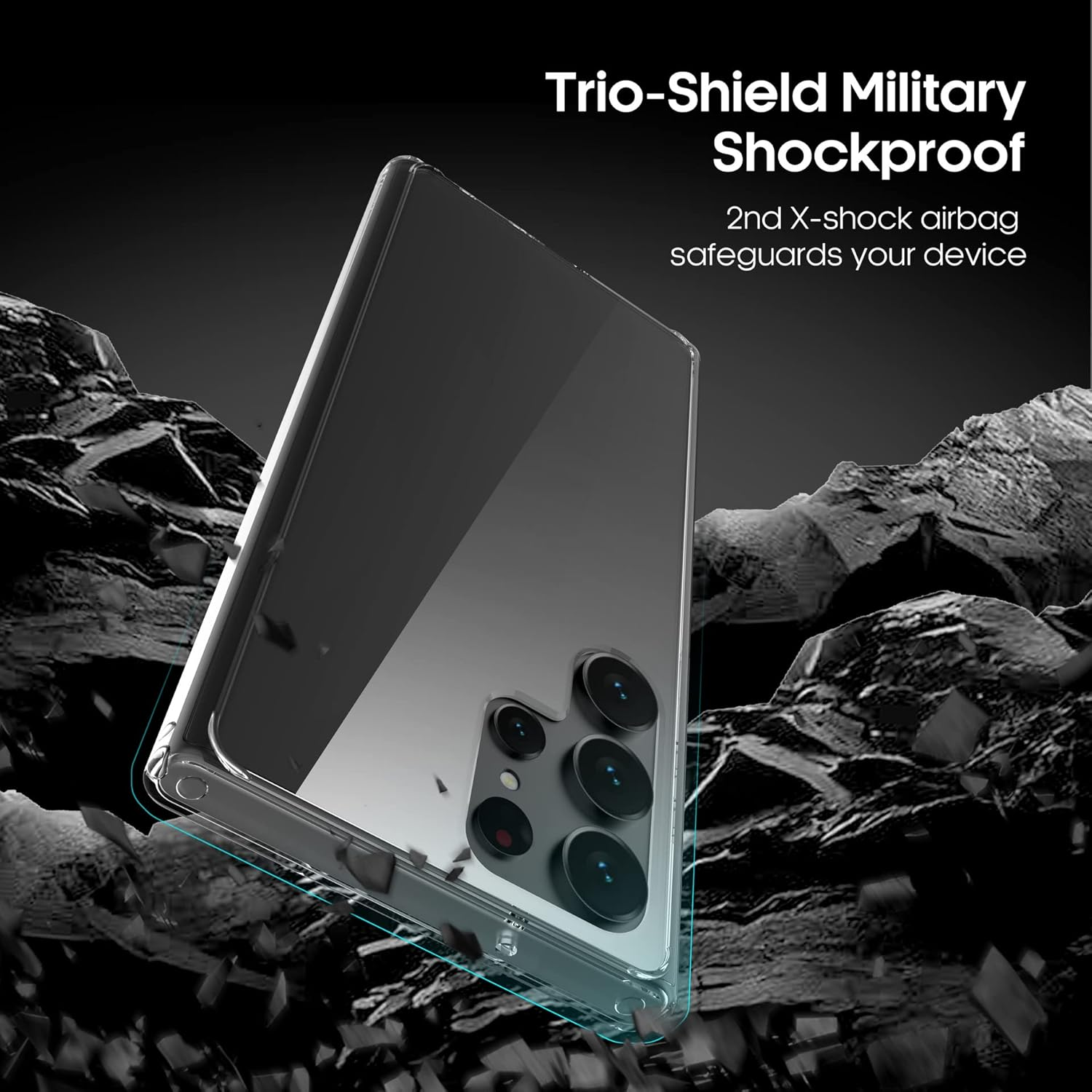 For Samsung Galaxy S23 Ultra Case Clear [Anti-Yellowing] [Military Grade Drop Protection] Shockproof Hard PC +Soft TPU Back Phone Case for Galaxy S23 Ultra Case image number 5