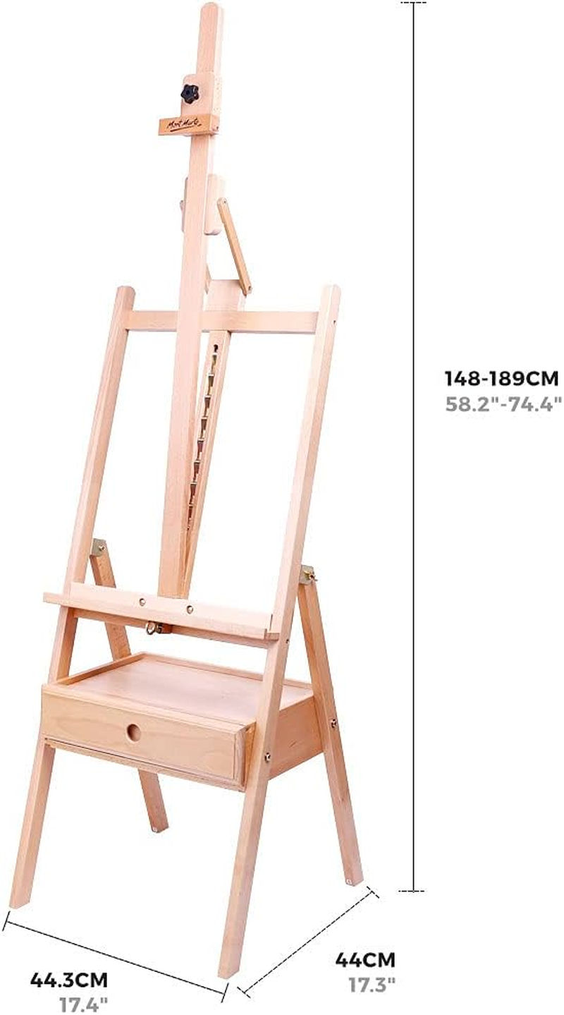 Mont Marte Signature Beech Wood Tilting Box Floor Easel, 189 Cm Height image number 4
