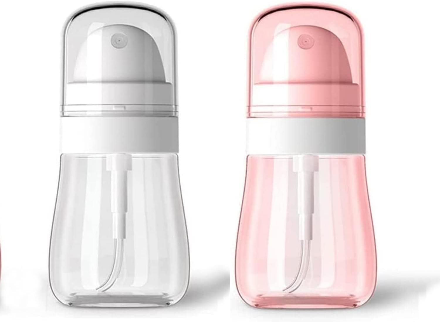 Taicols Fine Mist Spray Bottles, 2 Pcs Skin Care Atomizer with Fine Mist, Travel Spray Bottles, Travel Hair Spray Bottles, Refillable Mini Spritzer for Essential Oils Perfume Liquid Cosmetics(50Ml)