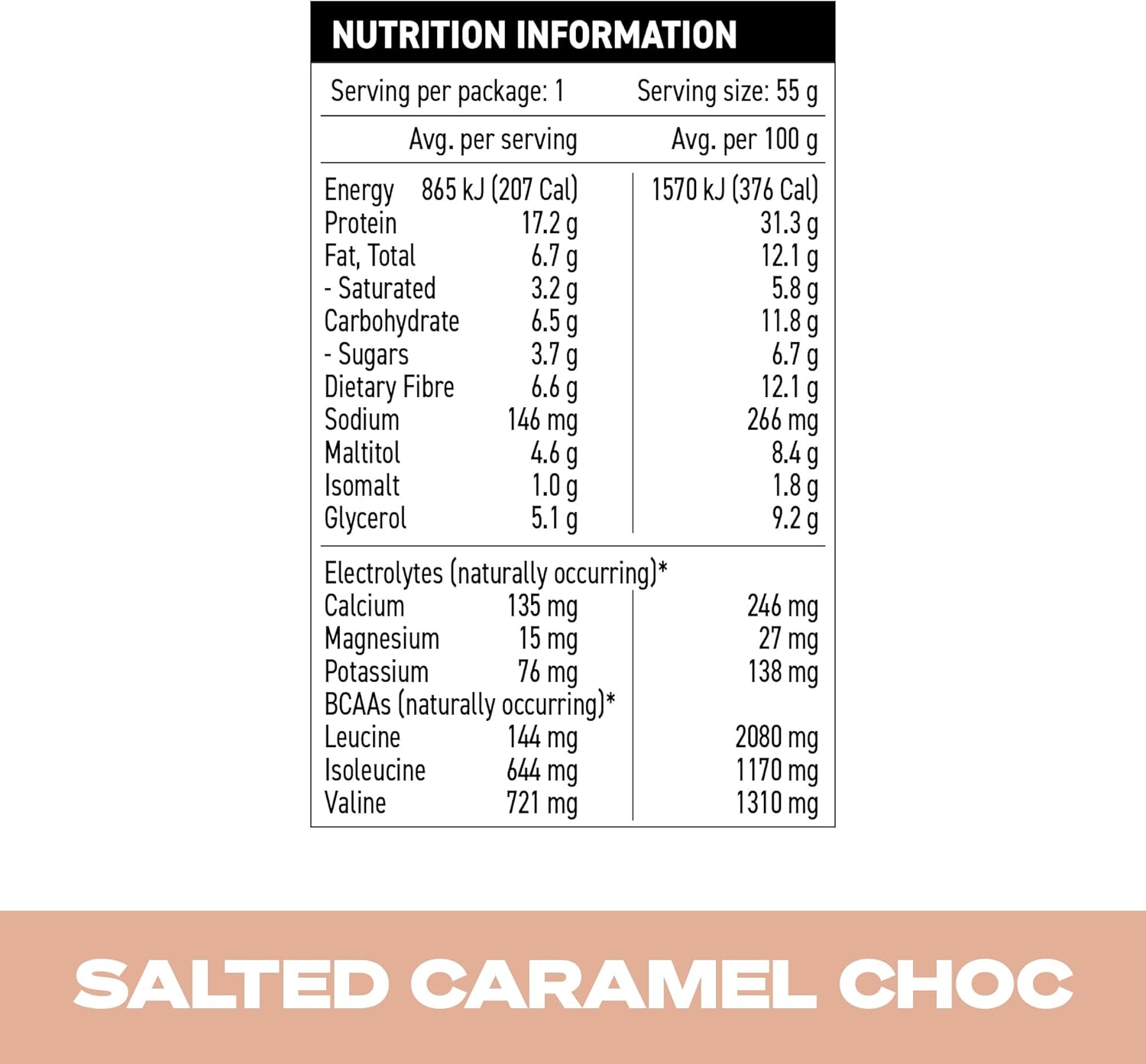 Recovery Bar Pack Salted Caramel Pack of 12 X 55G image number 3