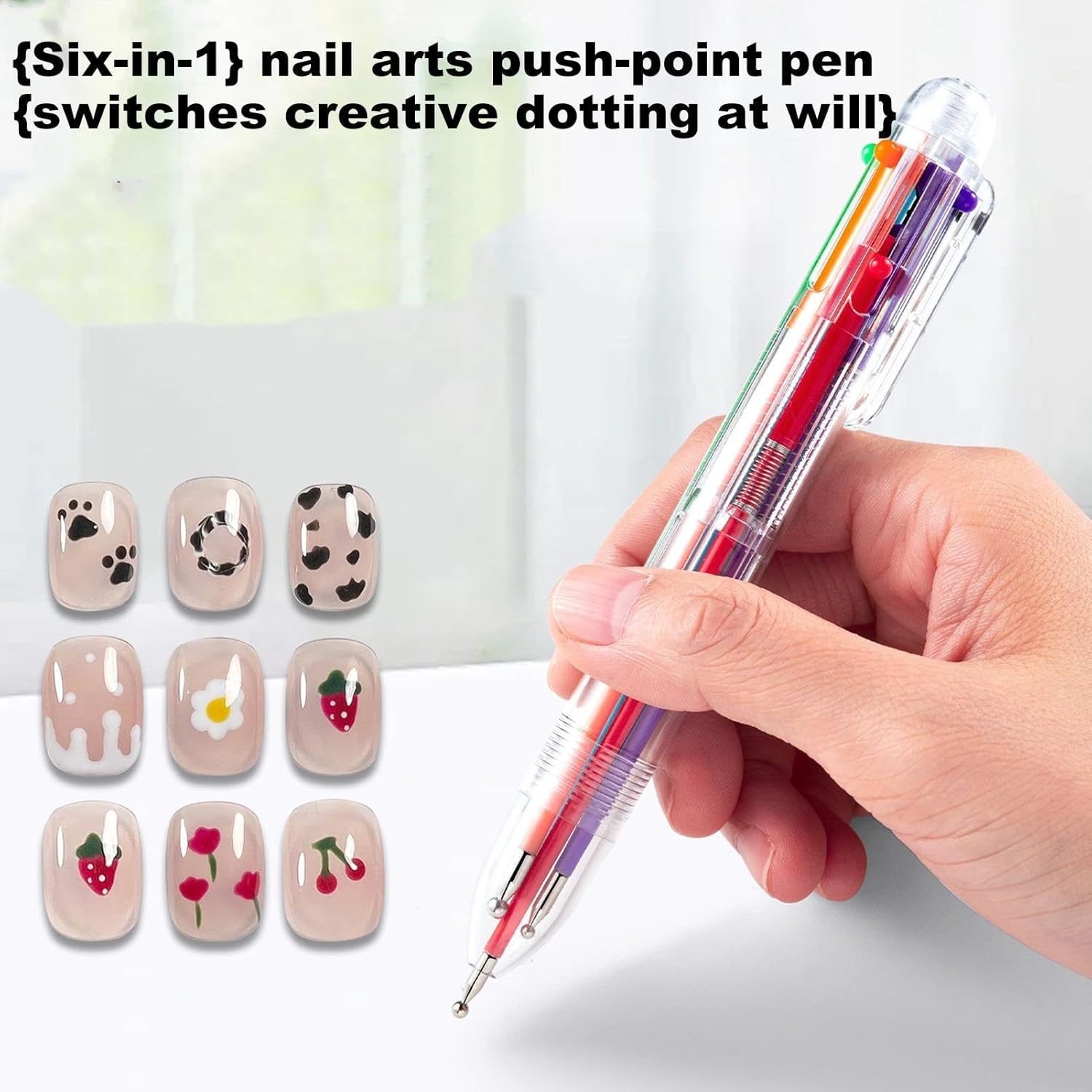 Nail Dotting Pens, Nail Bead Graffiti Manicure Kit, Precise Internal Structure Manicure Tools for Home, Beauty Salon, Travel, Dormitory image number 3