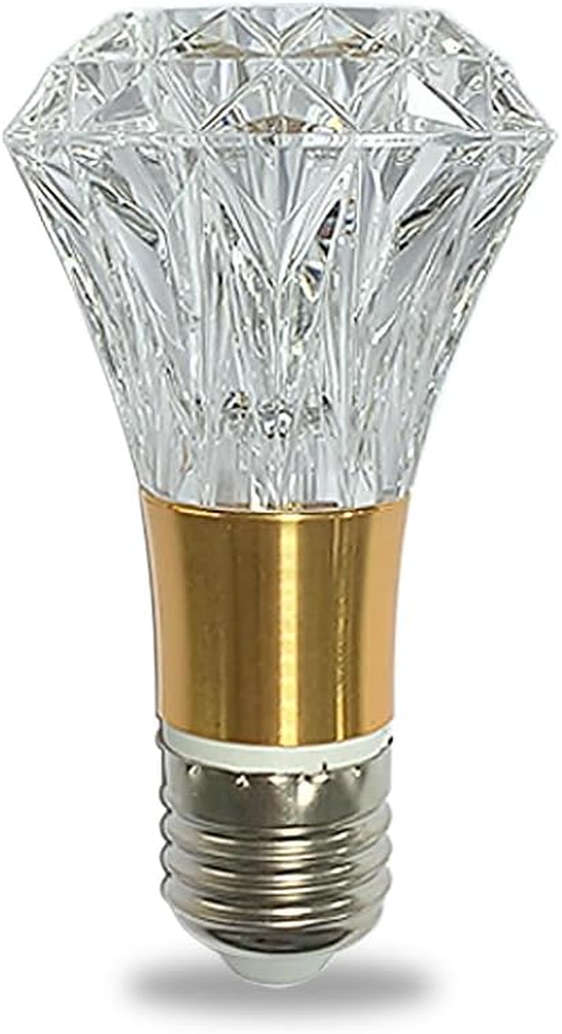 Linqzxz Acrylic Crystal Light Bulb 5W Edison Screw 85-265V, Warm Light 3000K, E27 Base Professional Decorative Bulb (1 Piece E27-B009)