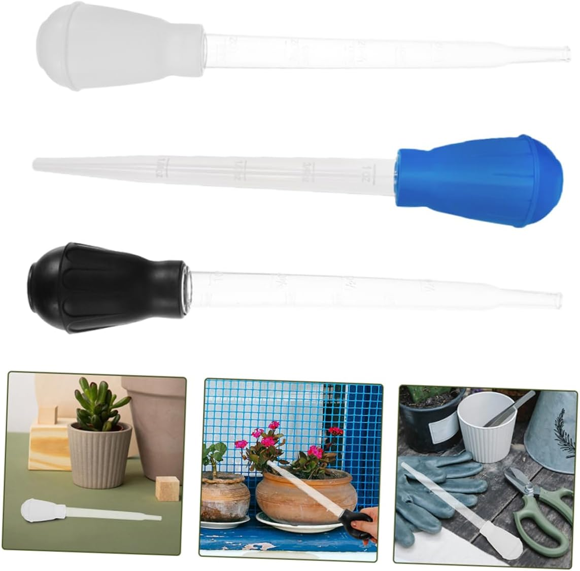 3Pcs Plant Tray Water Absorber and Saucer Water Removal Tool for Gardening with 30Ml Capacity Each Suitable for Indoor and Outdoor Planters image number 1
