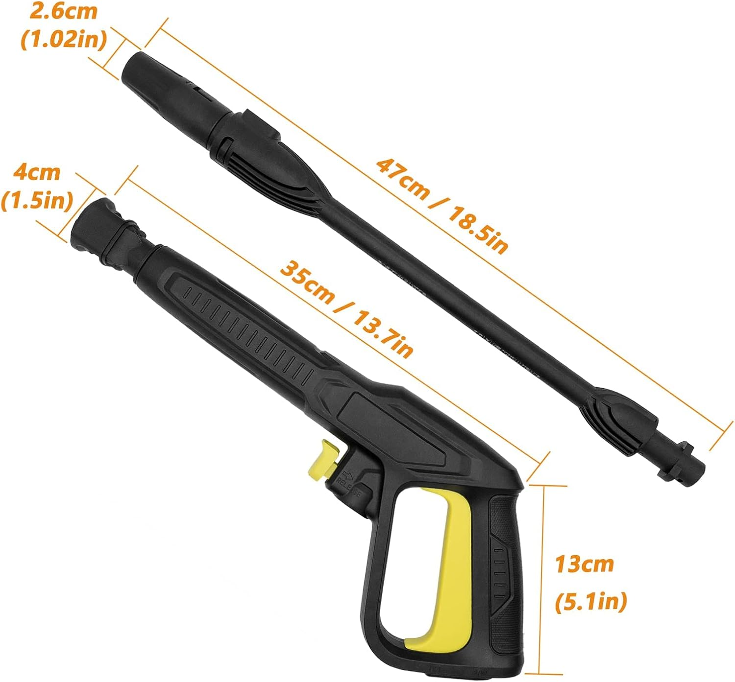 Fai Top Quick Connect Trigger Gun Kit for Replacing Karcher Electric Pressure Washers 2100 PSI Fit for Karcher K2 K3 K4 K5 K7 Hose Quick Release System image number 3